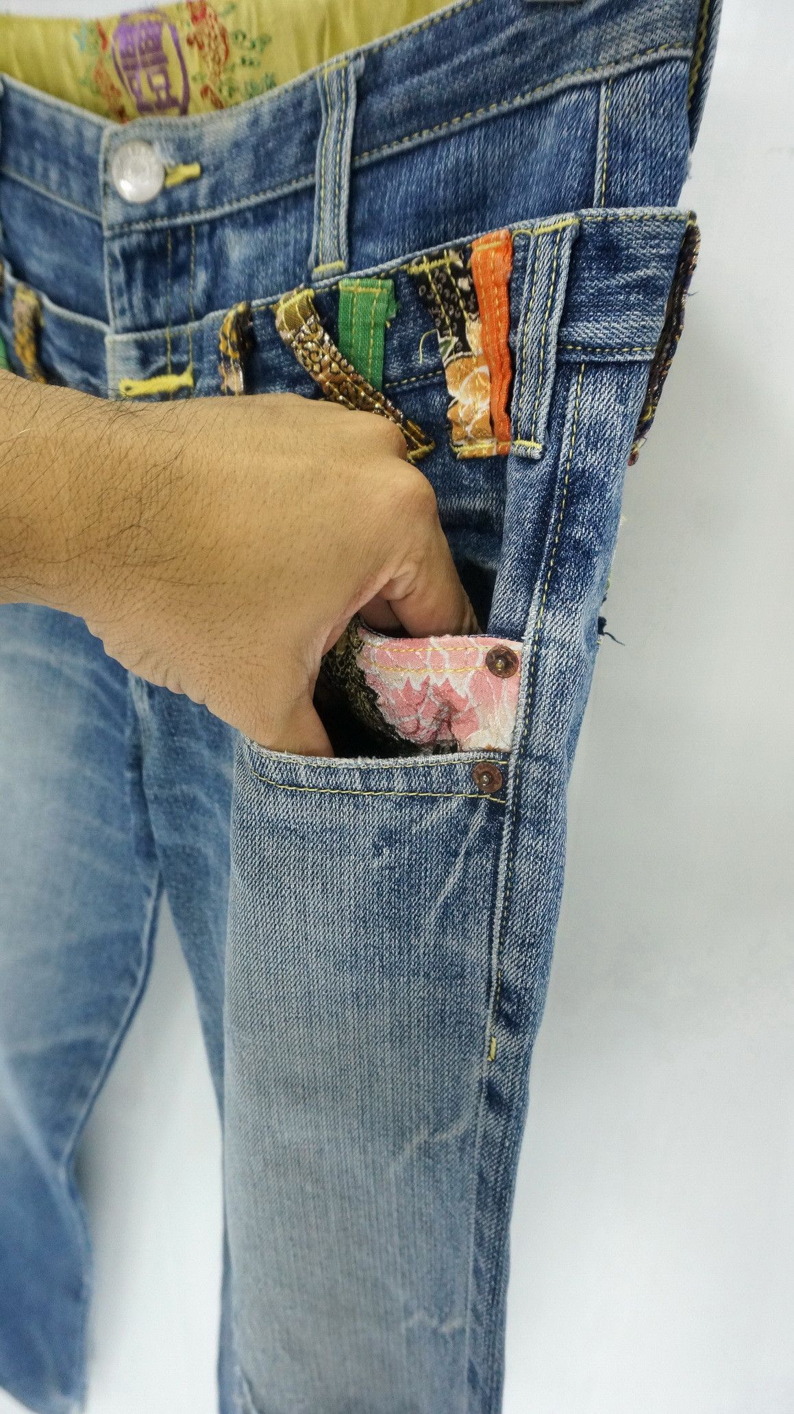 Japanese Brand Rare Japan BUDEN Vintage Distressed Double Waist Jeans Size US 31 - 9 Thumbnail