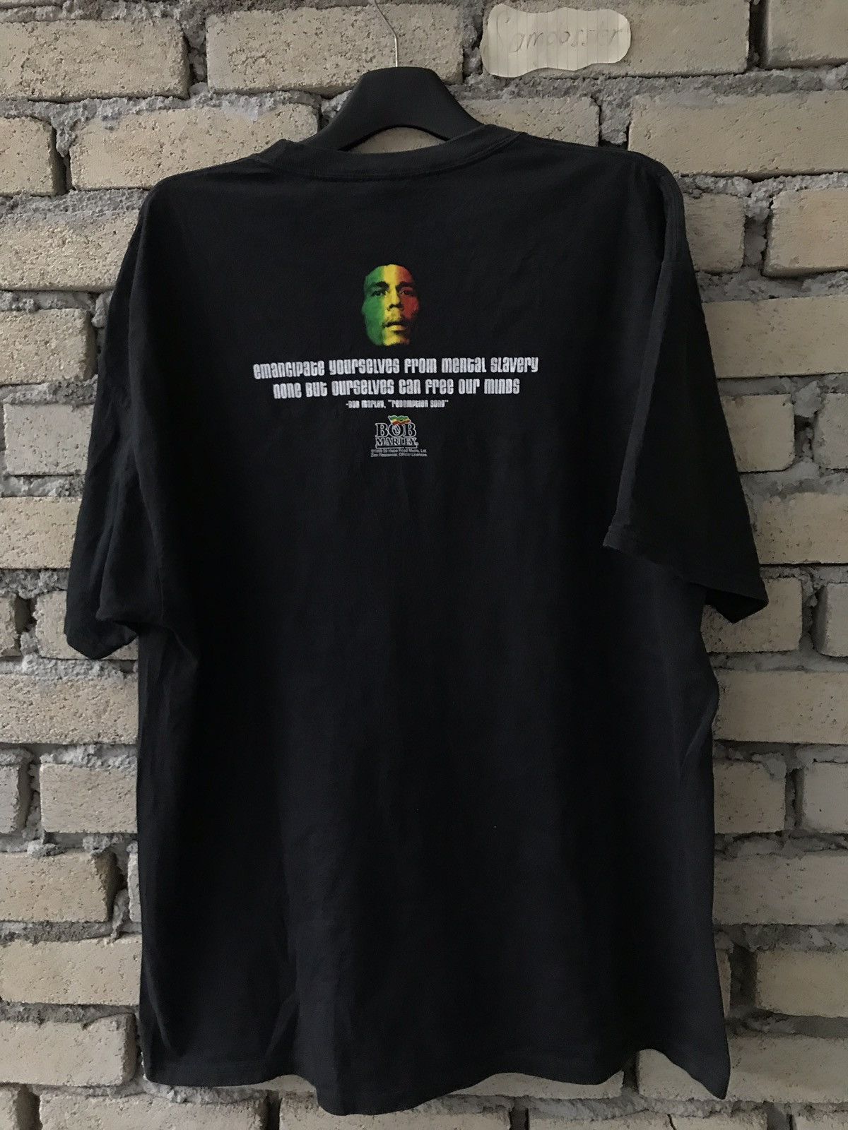 Band Tees × Bob Marley × Vintage Vintage 90s Bob Marley Rasta Reggae Big Face Size US XL / EU 56 / 4 - 8 Thumbnail
