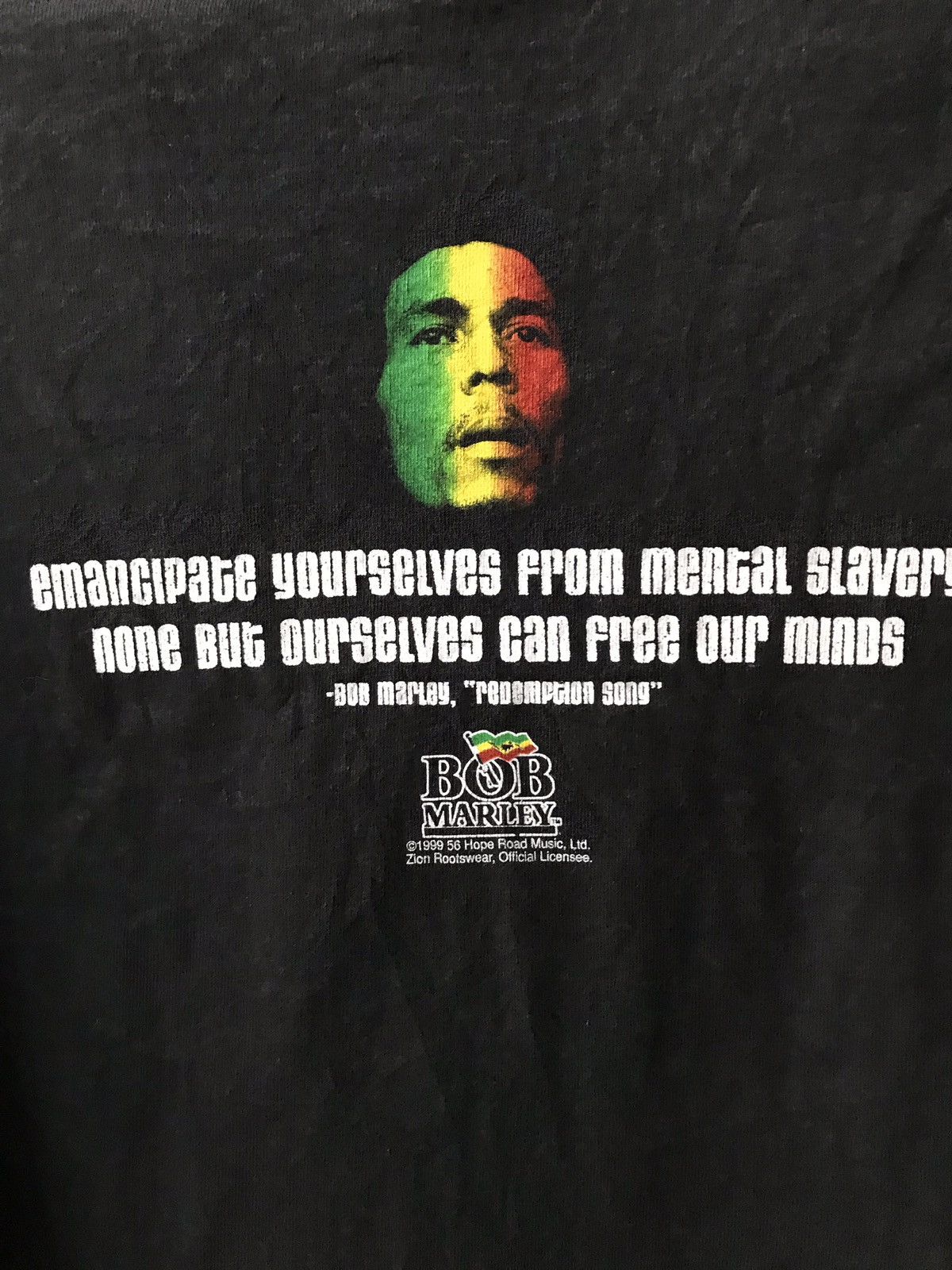 Band Tees × Bob Marley × Vintage Vintage 90s Bob Marley Rasta Reggae Big Face Size US XL / EU 56 / 4 - 5 Thumbnail