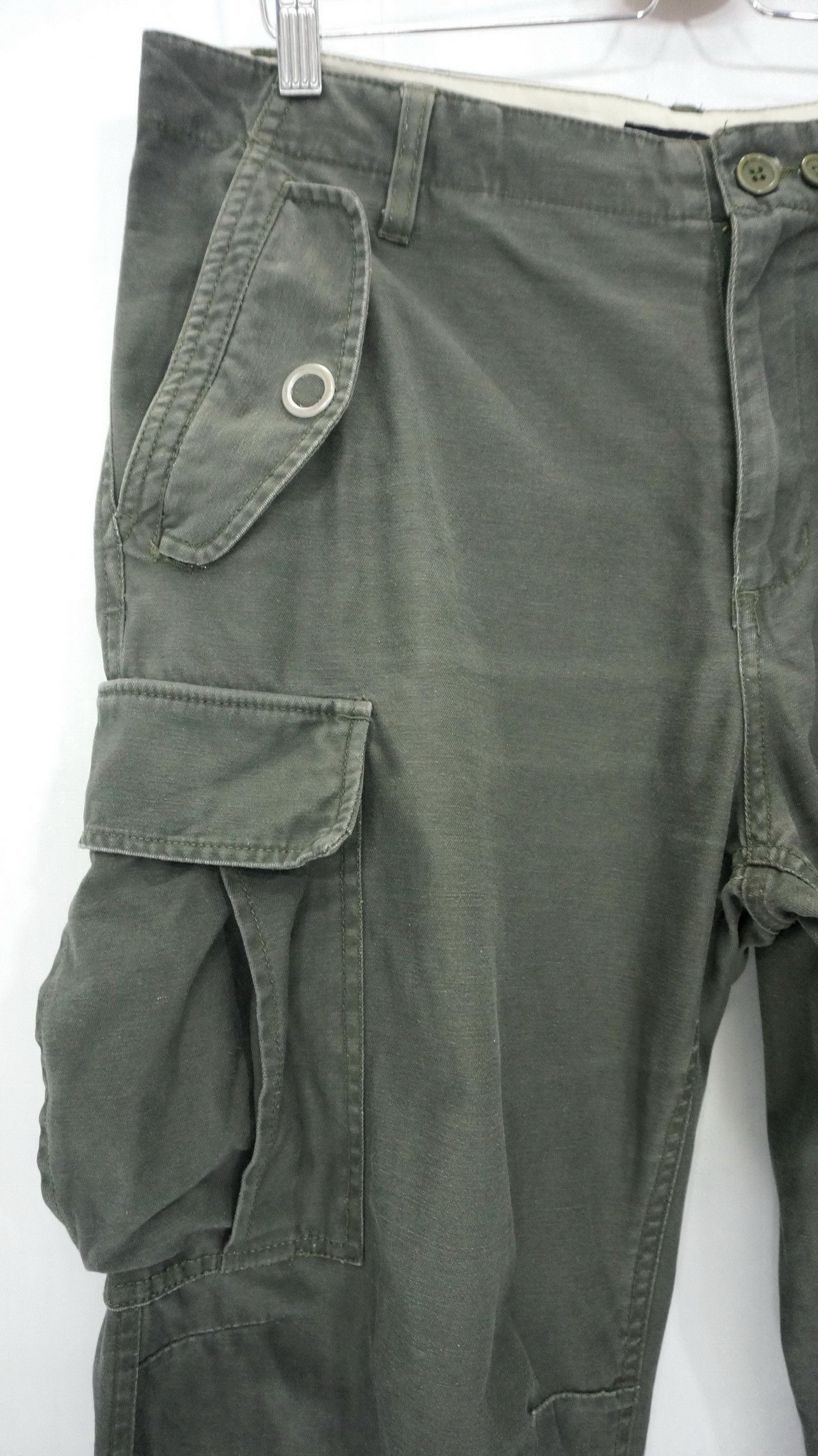 Japanese Brand Dope! JUNGLE STORM Faded Dark Green Tactical Cargo Pants Size US 33 - 5 Thumbnail