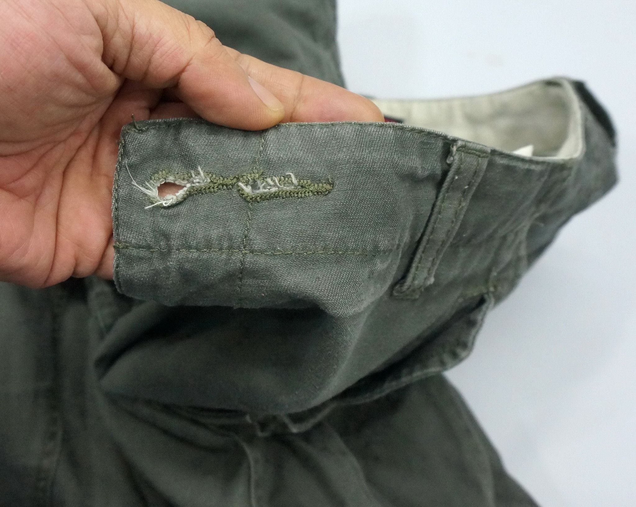 Japanese Brand Dope! JUNGLE STORM Faded Dark Green Tactical Cargo Pants Size US 33 - 22 Thumbnail