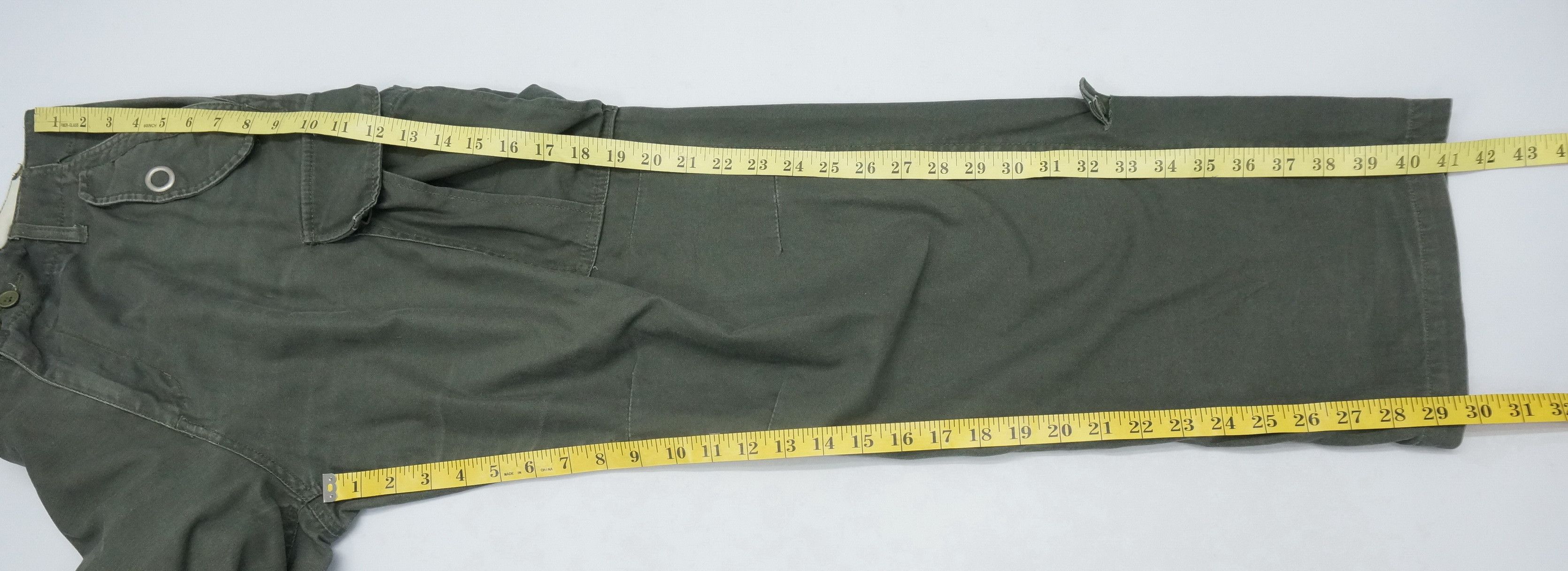Japanese Brand Dope! JUNGLE STORM Faded Dark Green Tactical Cargo Pants Size US 33 - 15 Thumbnail