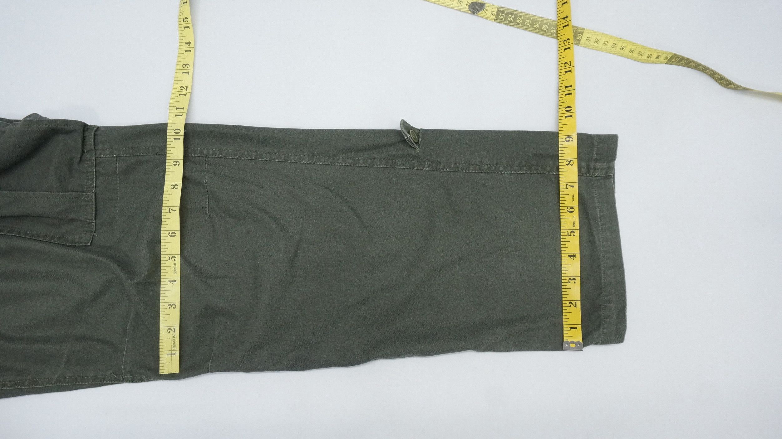 Japanese Brand Dope! JUNGLE STORM Faded Dark Green Tactical Cargo Pants Size US 33 - 16 Thumbnail