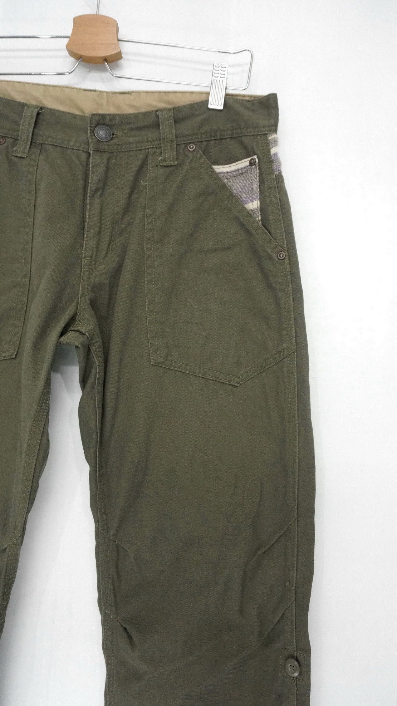 Japanese Brand 💥MADE IN HEAVEN🇯🇵Japan Fatigue Roll Up Pants Size US 29 - 7 Thumbnail