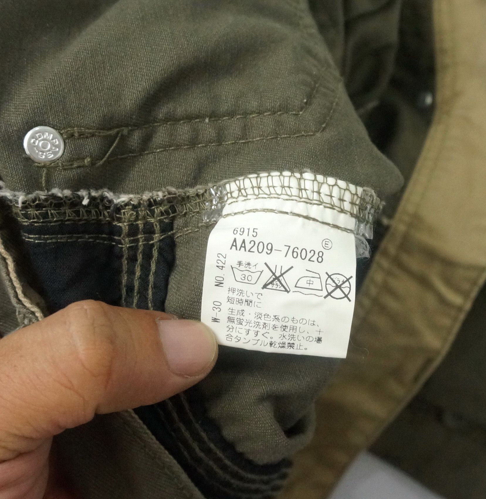 Japanese Brand 💥MADE IN HEAVEN🇯🇵Japan Fatigue Roll Up Pants Size US 29 - 18 Thumbnail