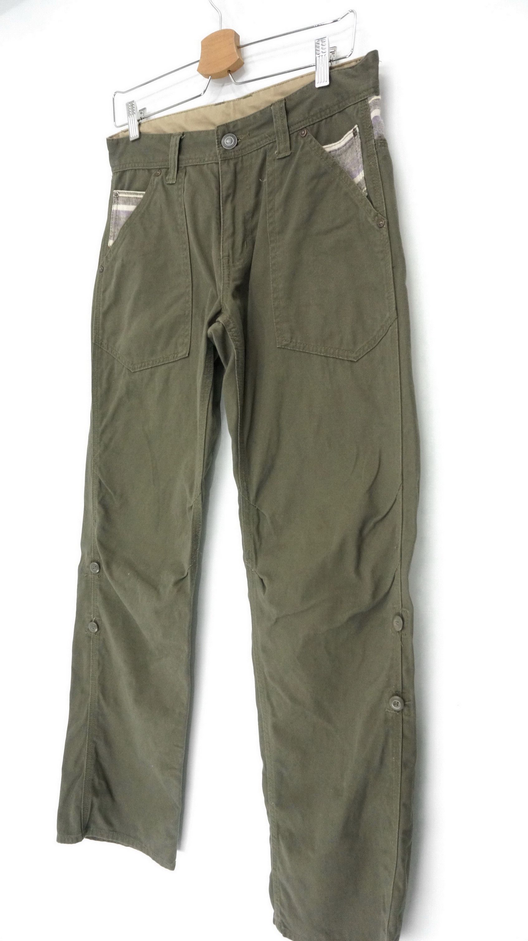 Japanese Brand 💥MADE IN HEAVEN🇯🇵Japan Fatigue Roll Up Pants Size US 29 - 3 Thumbnail
