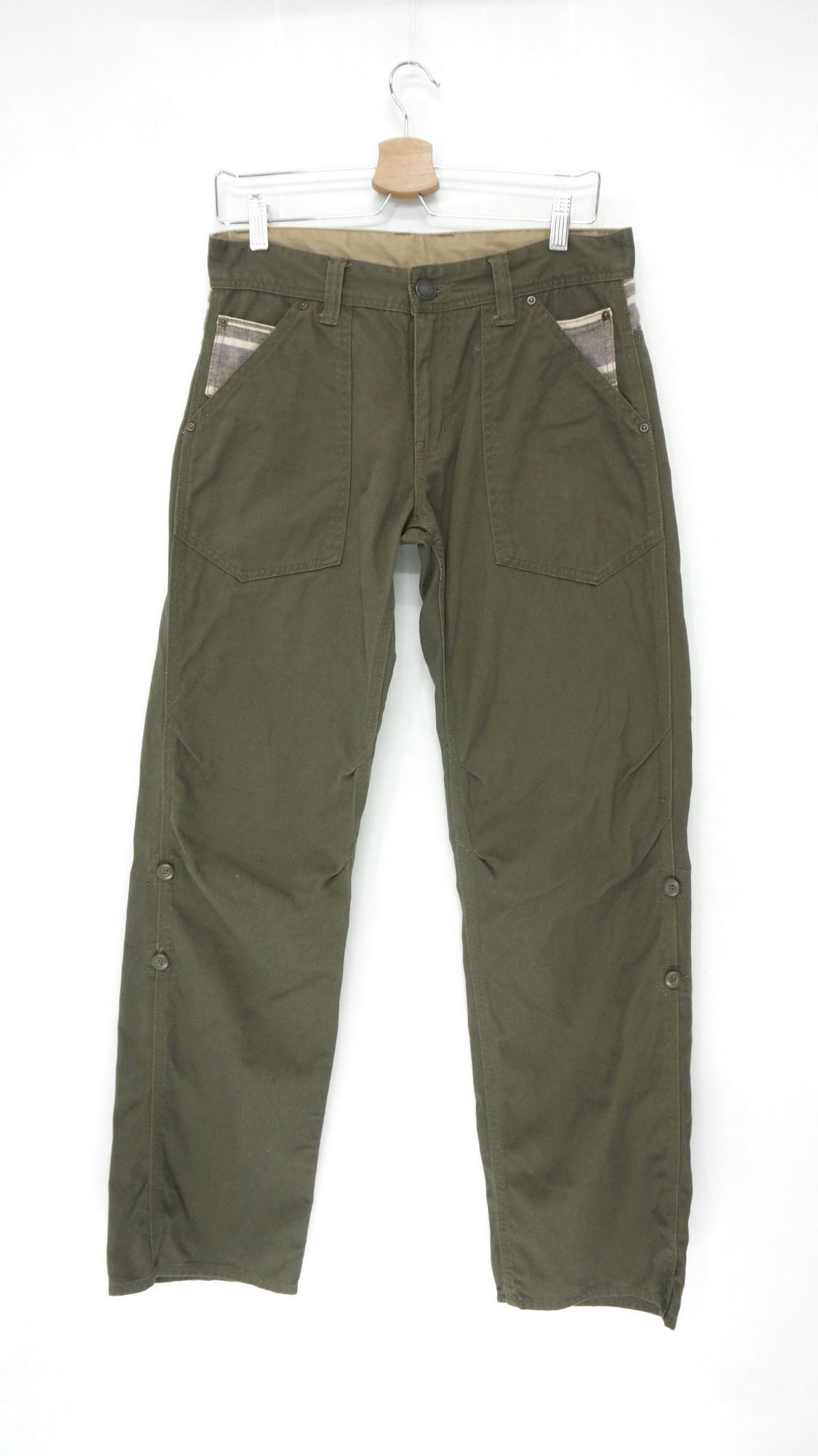 Japanese Brand 💥MADE IN HEAVEN🇯🇵Japan Fatigue Roll Up Pants Size US 29 - 2 Thumbnail