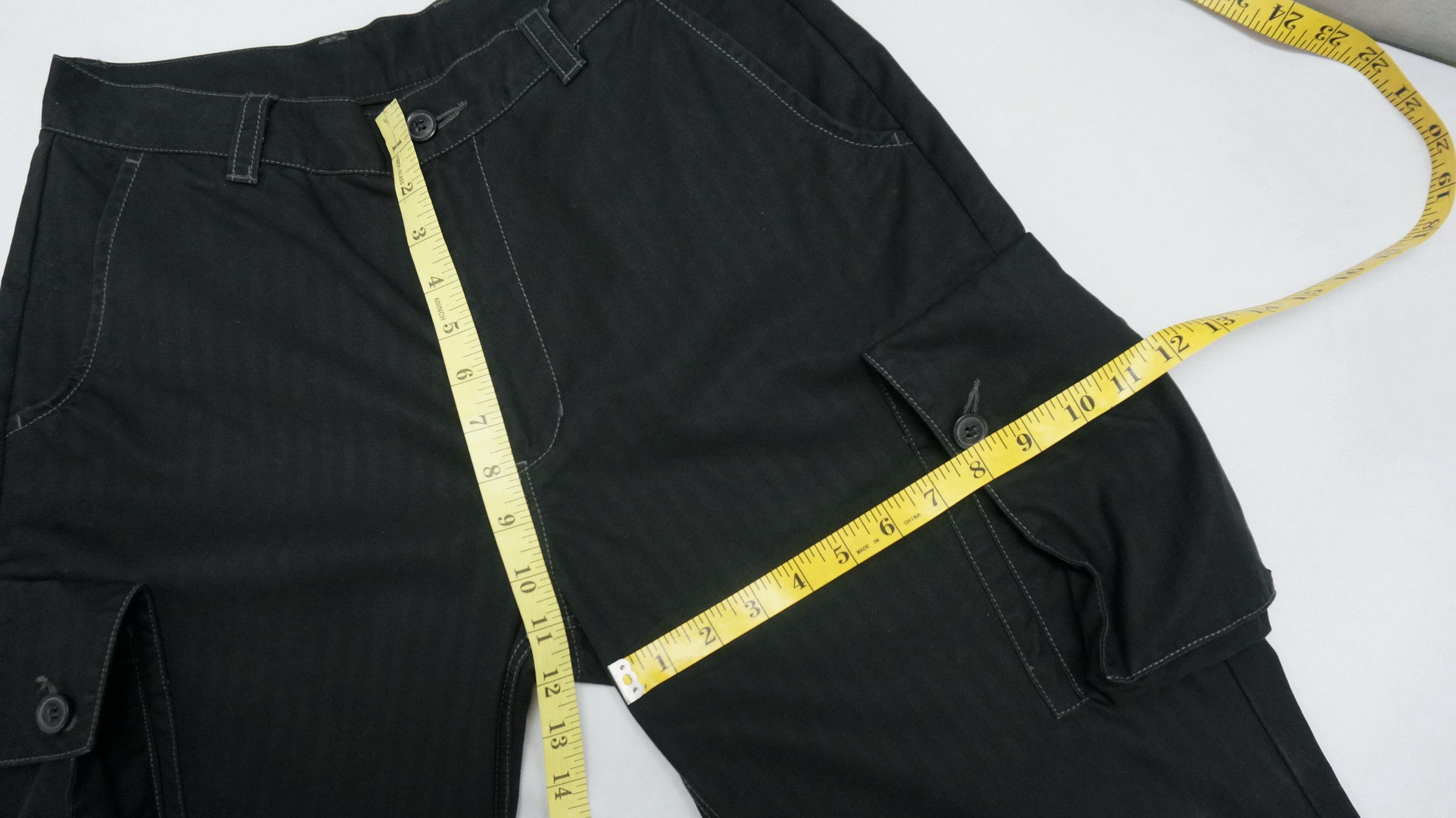 Japanese Brand Vintage! ALLIX DESIGN TOKYO Striped Flared Worn Cargo Pants Size US 29 - 12 Thumbnail