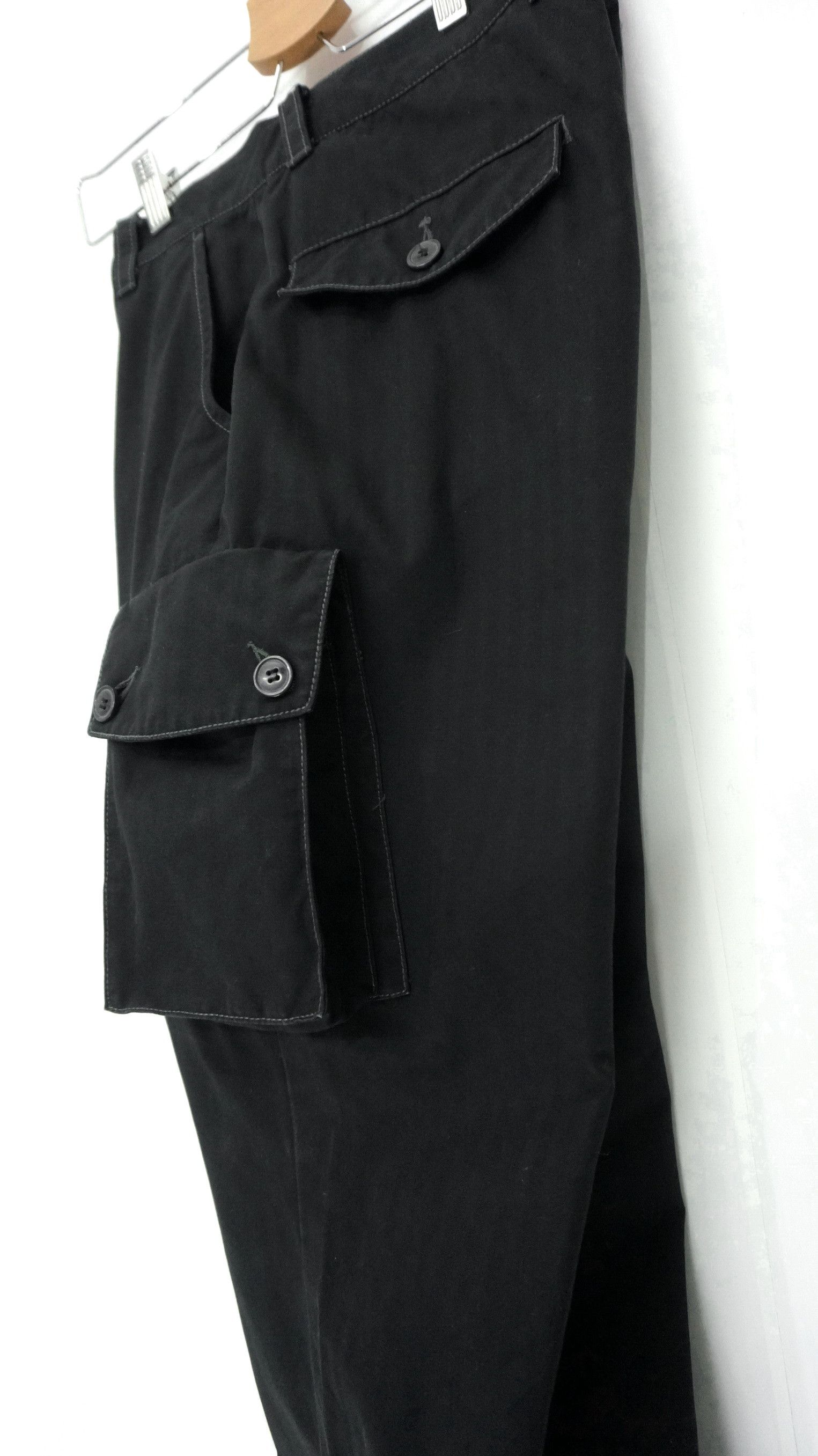 Japanese Brand Vintage! ALLIX DESIGN TOKYO Striped Flared Worn Cargo Pants Size US 29 - 5 Thumbnail