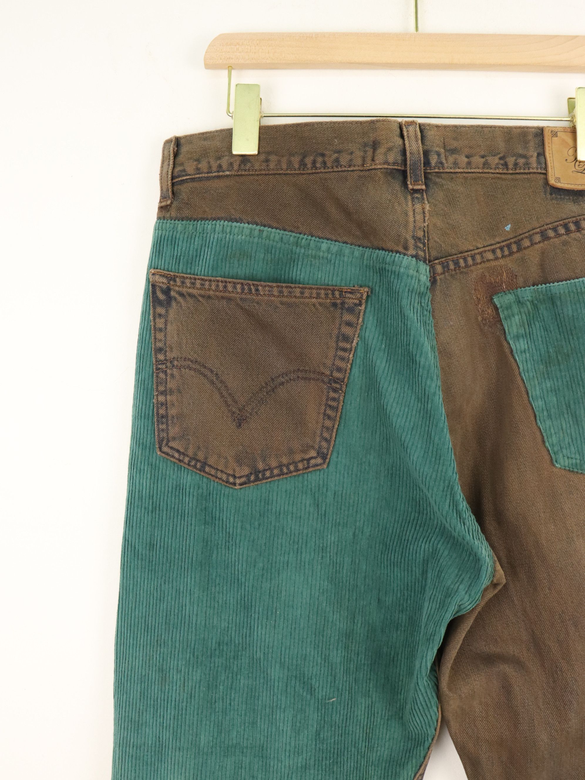 Designer × Levi's Levis "REMAKE" by KALIMERA Hybrid Corduroy Jeans Pant Size US 33 - 8 Thumbnail