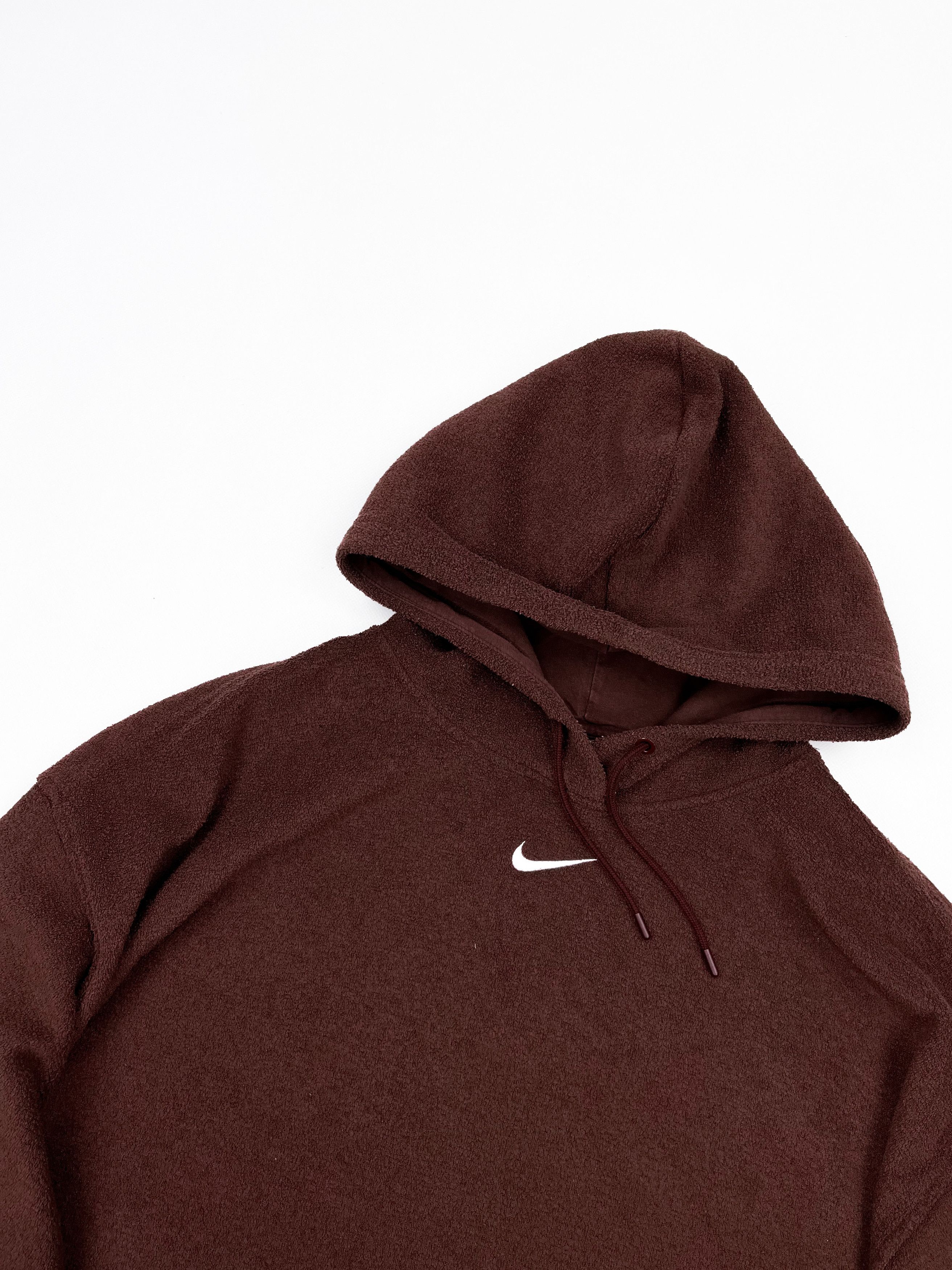 Nike Nike brown fluffy fleece hoodie central swoosh XXL rare Size US XXL / EU 58 / 5 - 2 Thumbnail