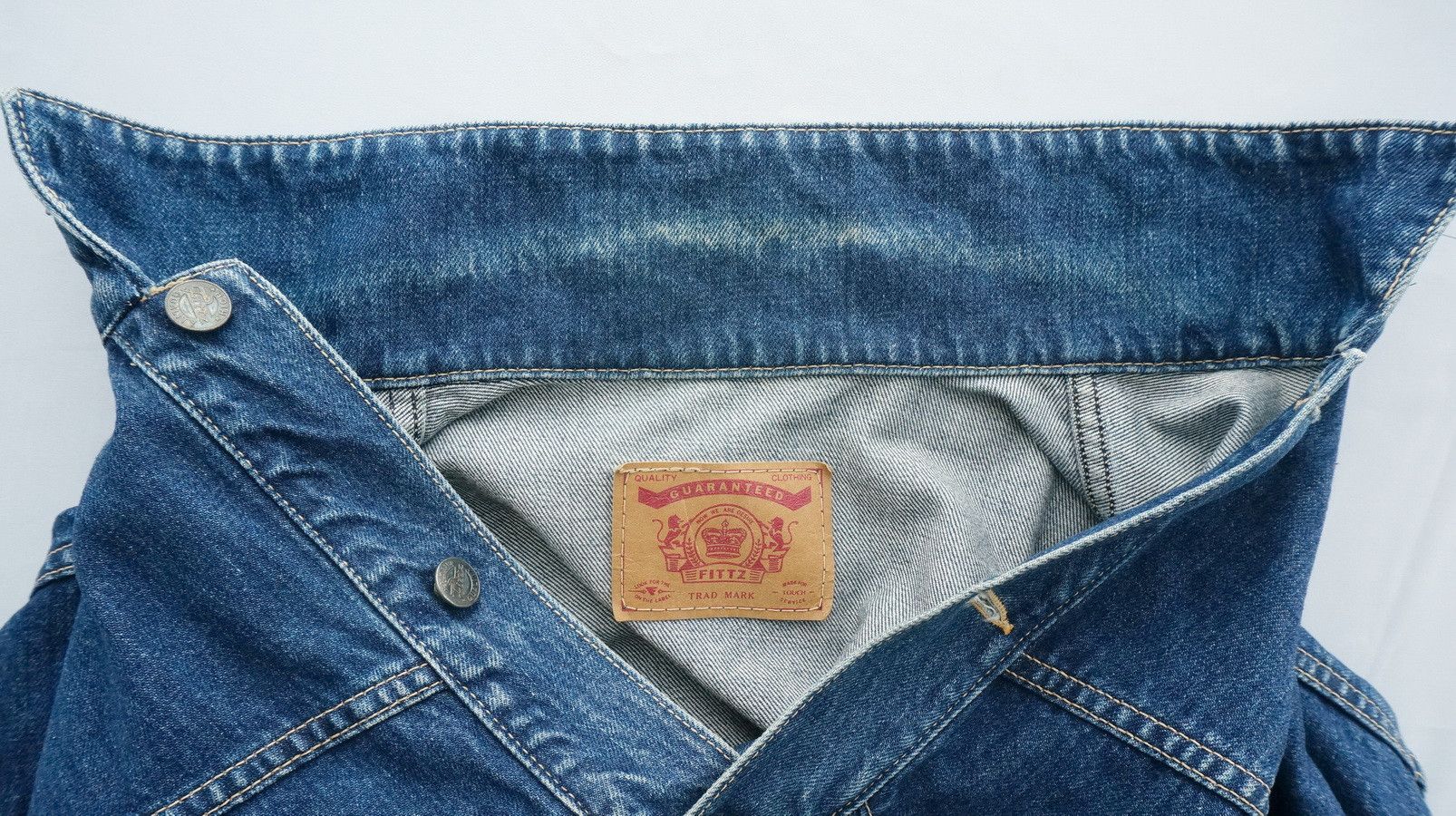 Vintage Rare Vintage Japan FITTZ Hybrid Baggy Denim Jacket Size US M / EU 48-50 / 2 - 5 Thumbnail