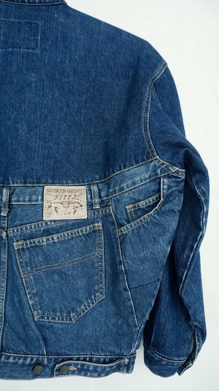Vintage Rare Vintage Japan FITTZ Hybrid Baggy Denim Jacket Size US M / EU 48-50 / 2 - 19 Thumbnail