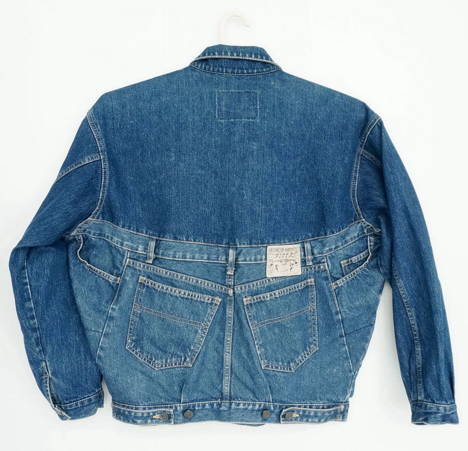 Vintage Rare Vintage Japan FITTZ Hybrid Baggy Denim Jacket Size US M / EU 48-50 / 2 - 2 Thumbnail