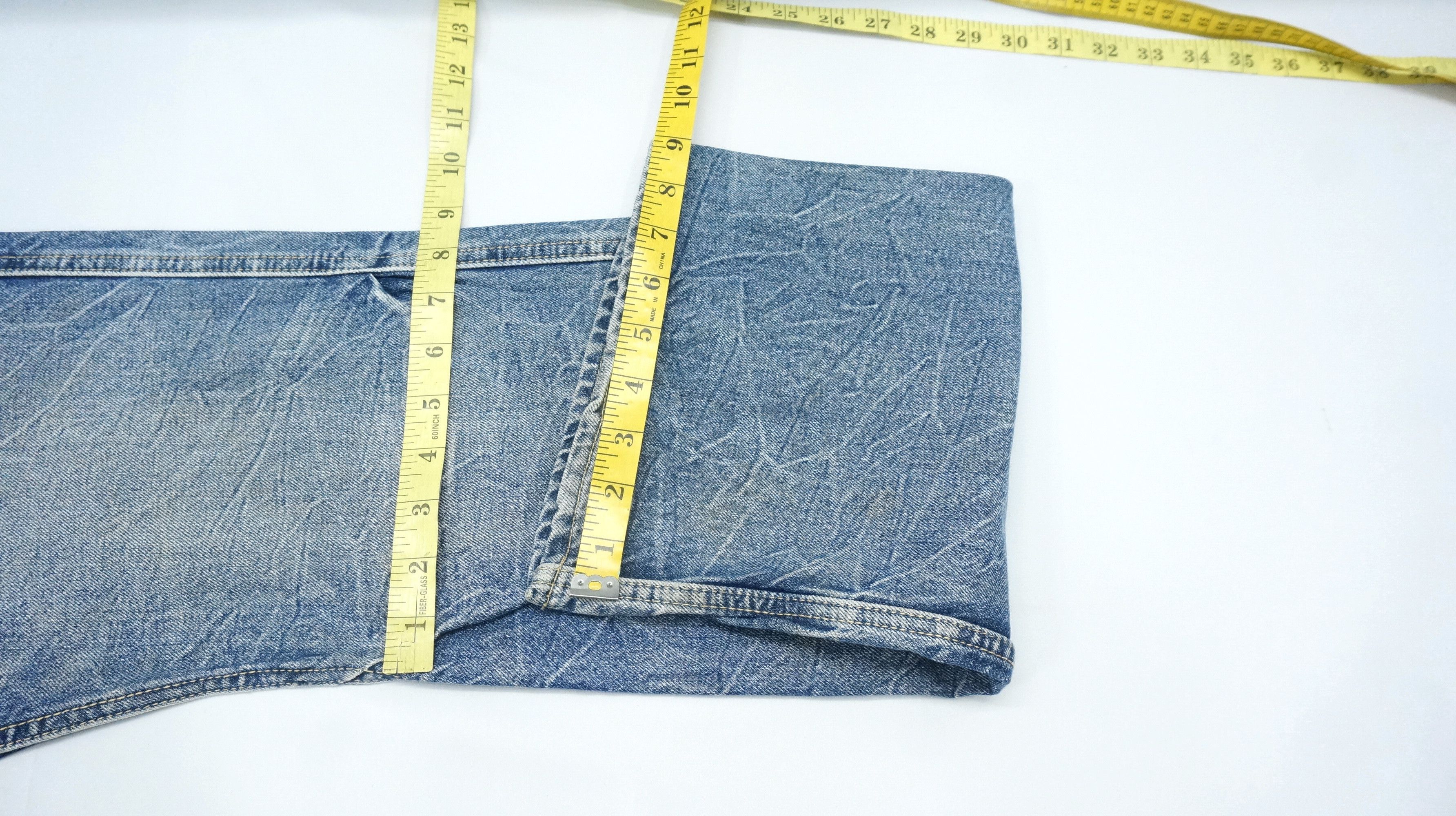 Japanese Brand VTG FLARE 🔥 JACK SERIKA Wings Printed Blue Jeans Size US 33 - 16 Thumbnail