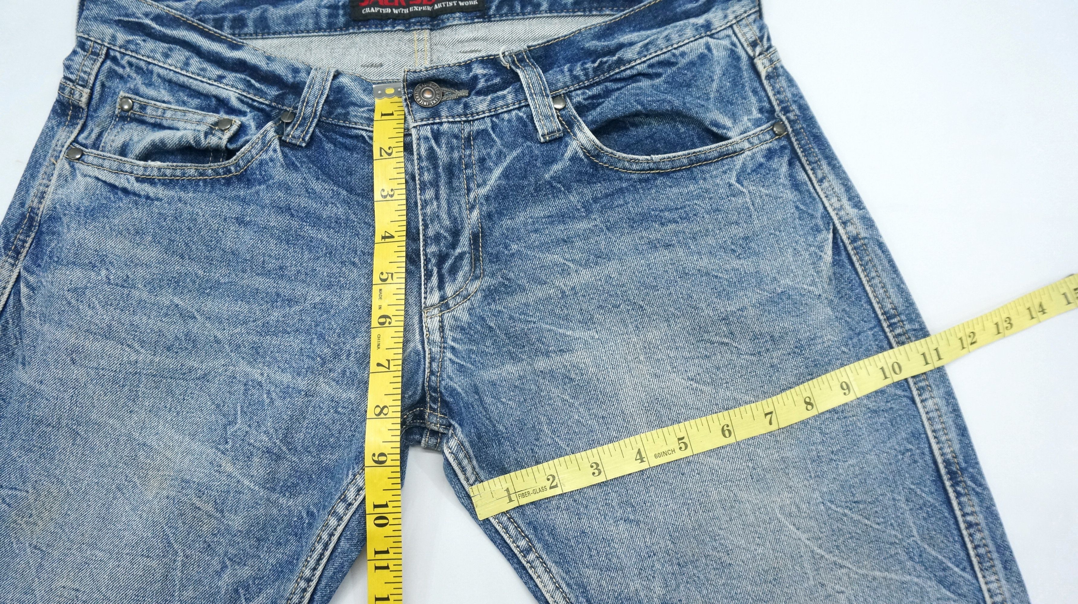 Japanese Brand VTG FLARE 🔥 JACK SERIKA Wings Printed Blue Jeans Size US 33 - 14 Thumbnail