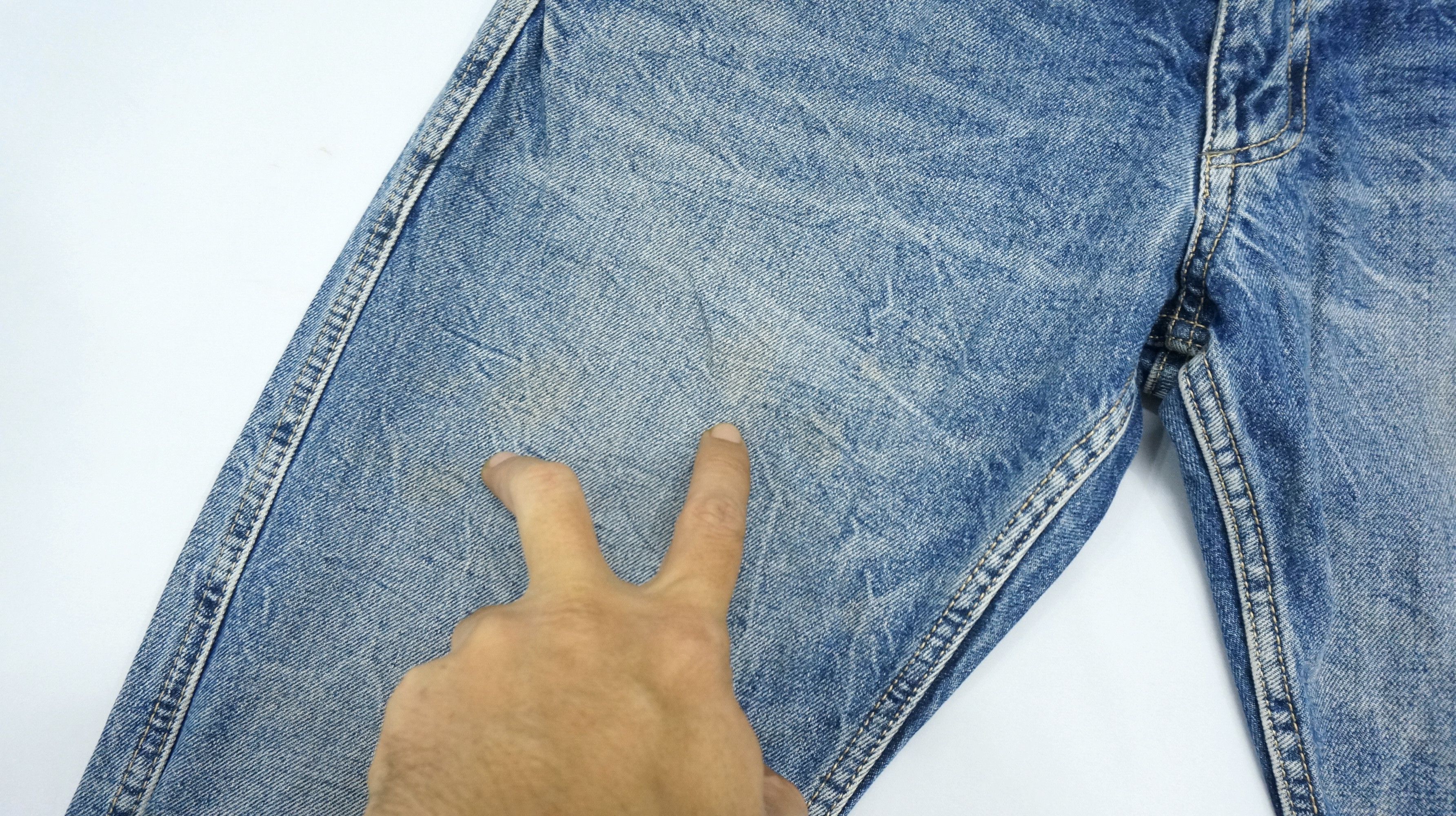 Japanese Brand VTG FLARE 🔥 JACK SERIKA Wings Printed Blue Jeans Size US 33 - 11 Thumbnail