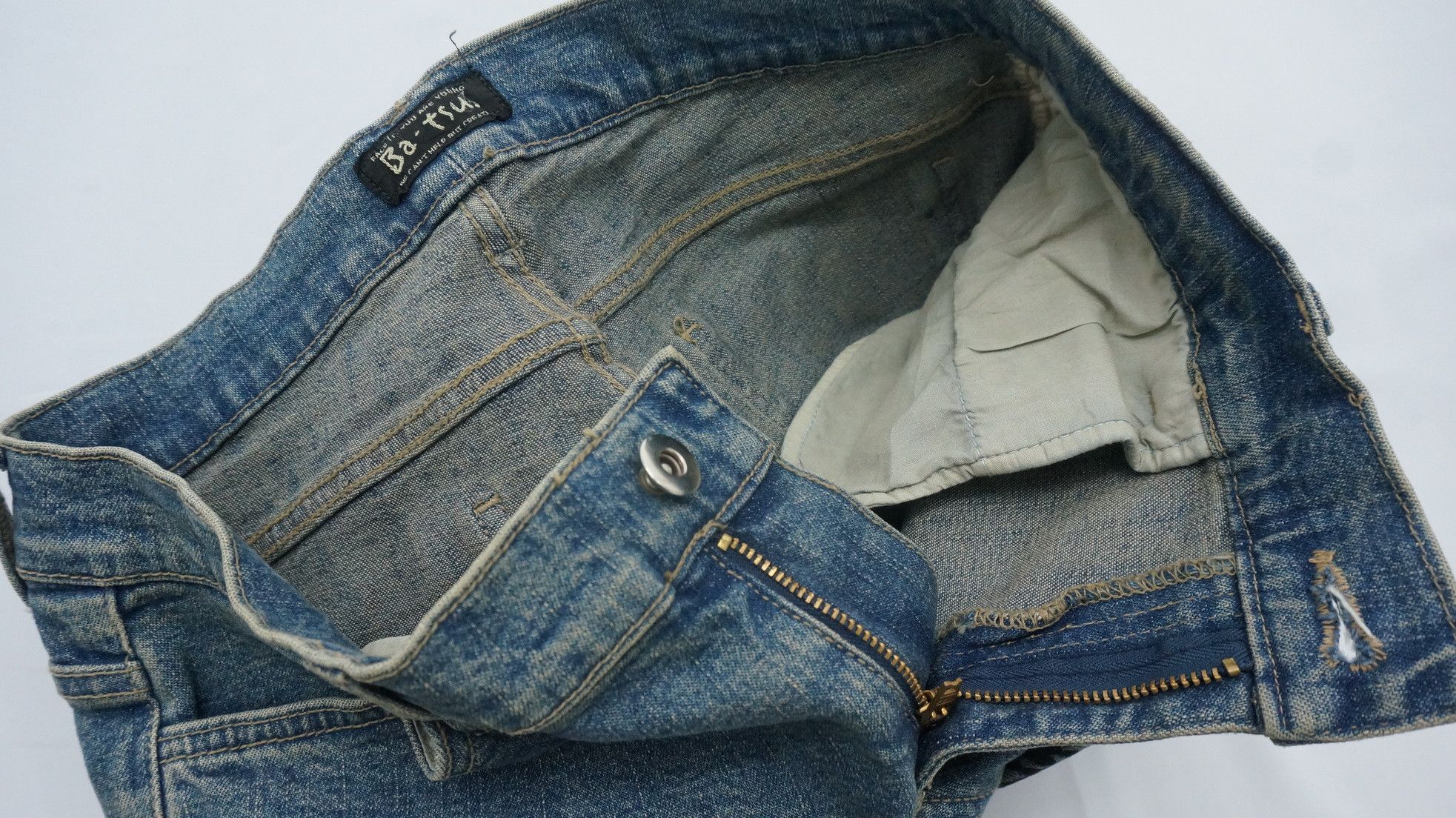 Japanese Brand BATSU Studio Japan Browned Off Skinny Women's Denim Size 29" - 13 Thumbnail
