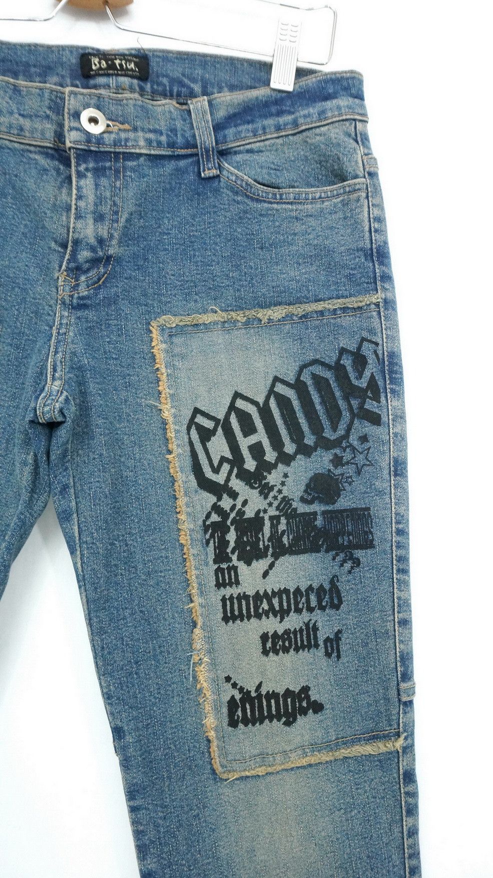 Japanese Brand BATSU Studio Japan Browned Off Skinny Women's Denim Size 29" - 3 Thumbnail