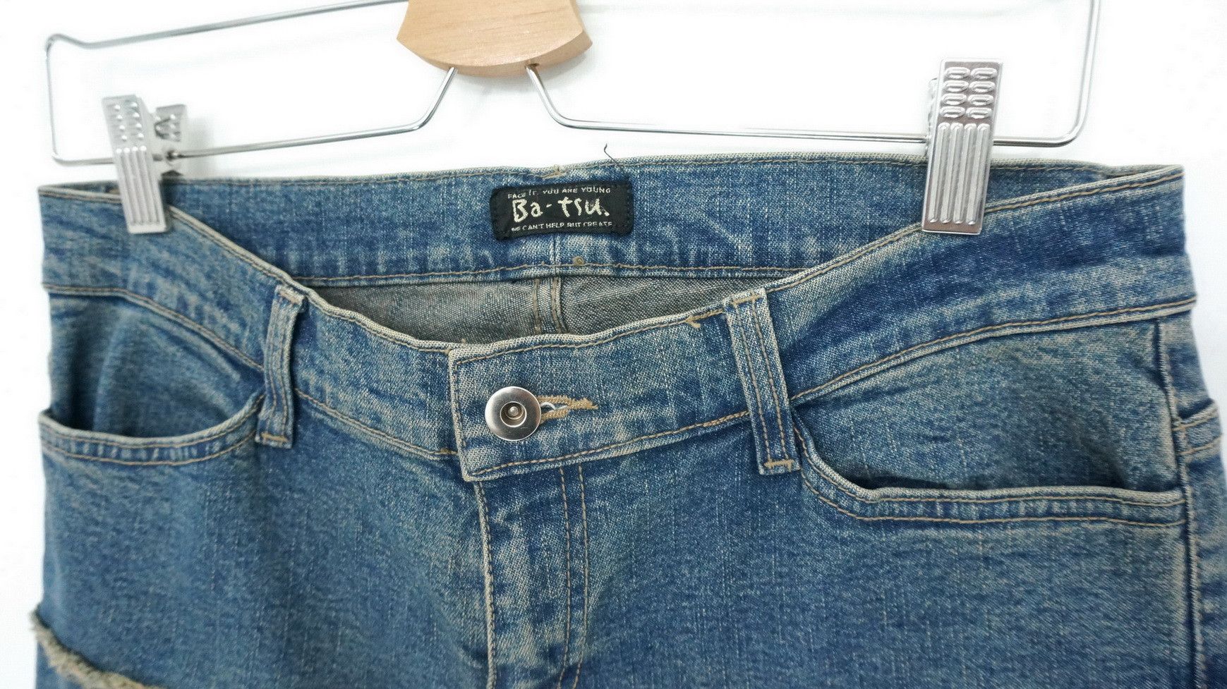 Japanese Brand BATSU Studio Japan Browned Off Skinny Women's Denim Size 29" - 5 Thumbnail