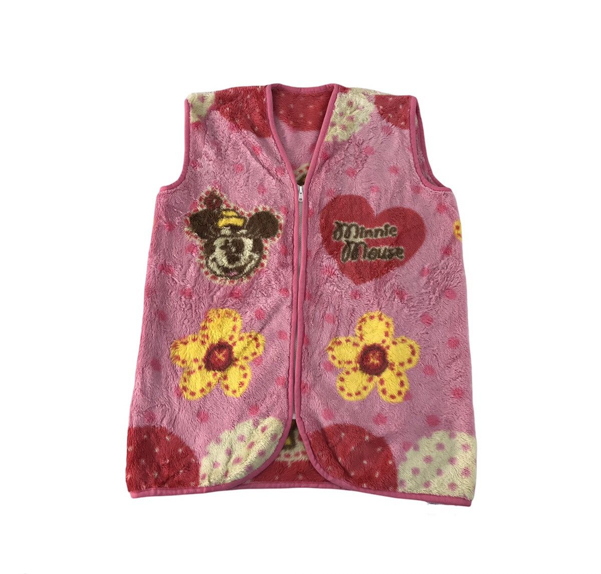 Cartoon Network × Disney Disney Minnie Mouse Zipper Vest Fluffy Fleece Jacket Size US M / EU 48-50 / 2 - 1 Thumbnail
