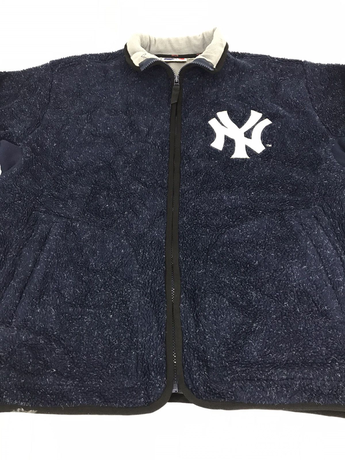 MLB × New York Yankees × Vintage MLB New York Yankees Fleece Sweatshirt Double Pocket Size US M / EU 48-50 / 2 - 2 Thumbnail