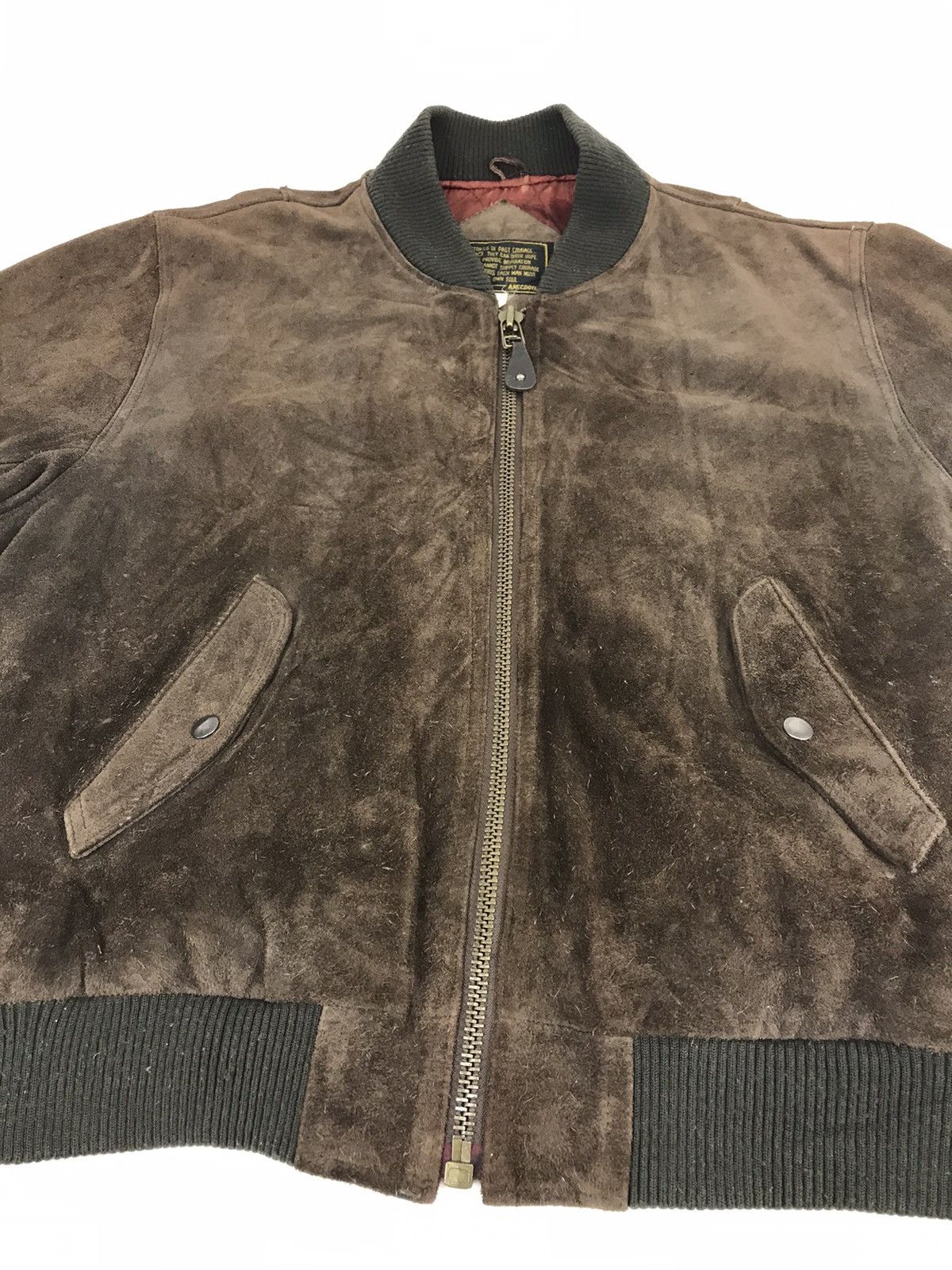 Other Vintage Classic Leather Bomber Jacket Anecdot Size US L / EU 52-54 / 3 - 3 Thumbnail