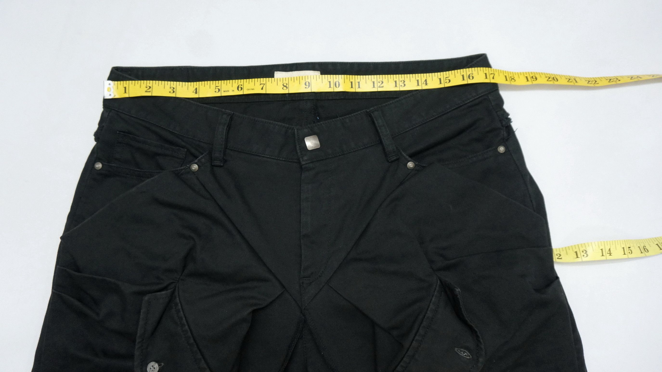 Japanese Brand Rare! Japanese Brand Double Thigh Worn Faded Black Pants Size US 34 / EU 50 - 15 Thumbnail
