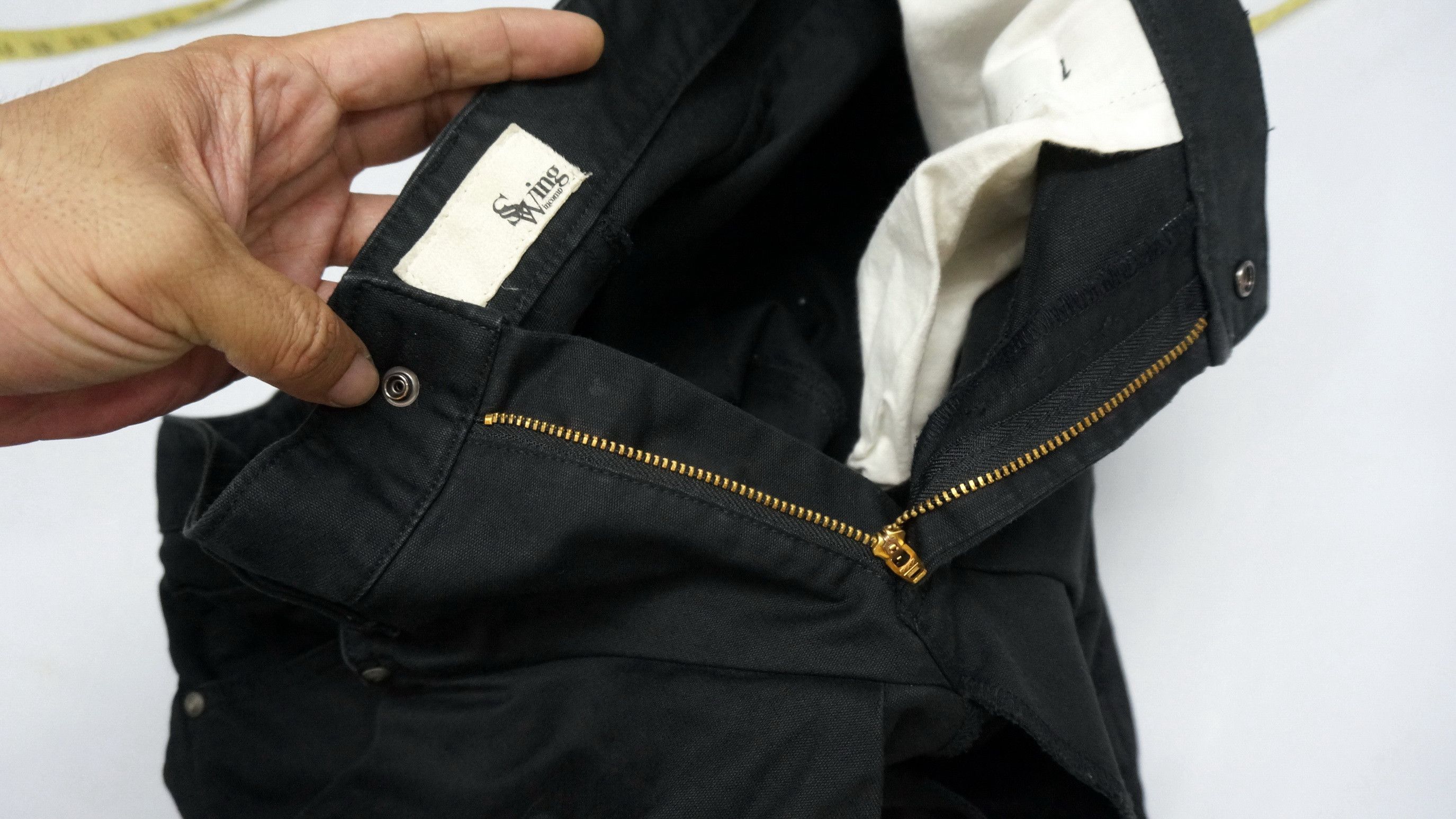 Japanese Brand Rare! Japanese Brand Double Thigh Worn Faded Black Pants Size US 34 / EU 50 - 21 Thumbnail