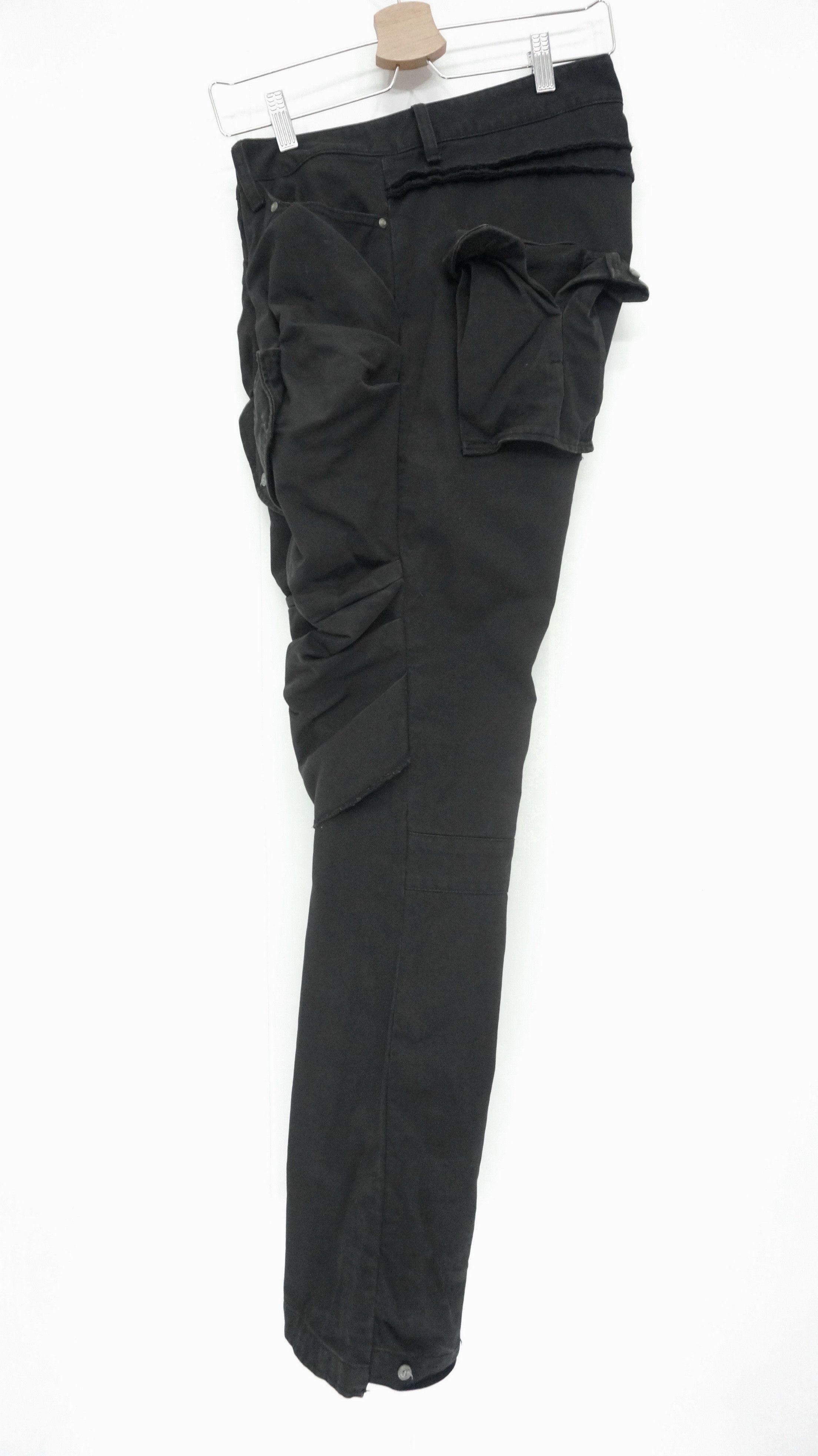 Japanese Brand Rare! Japanese Brand Double Thigh Worn Faded Black Pants Size US 34 / EU 50 - 14 Thumbnail