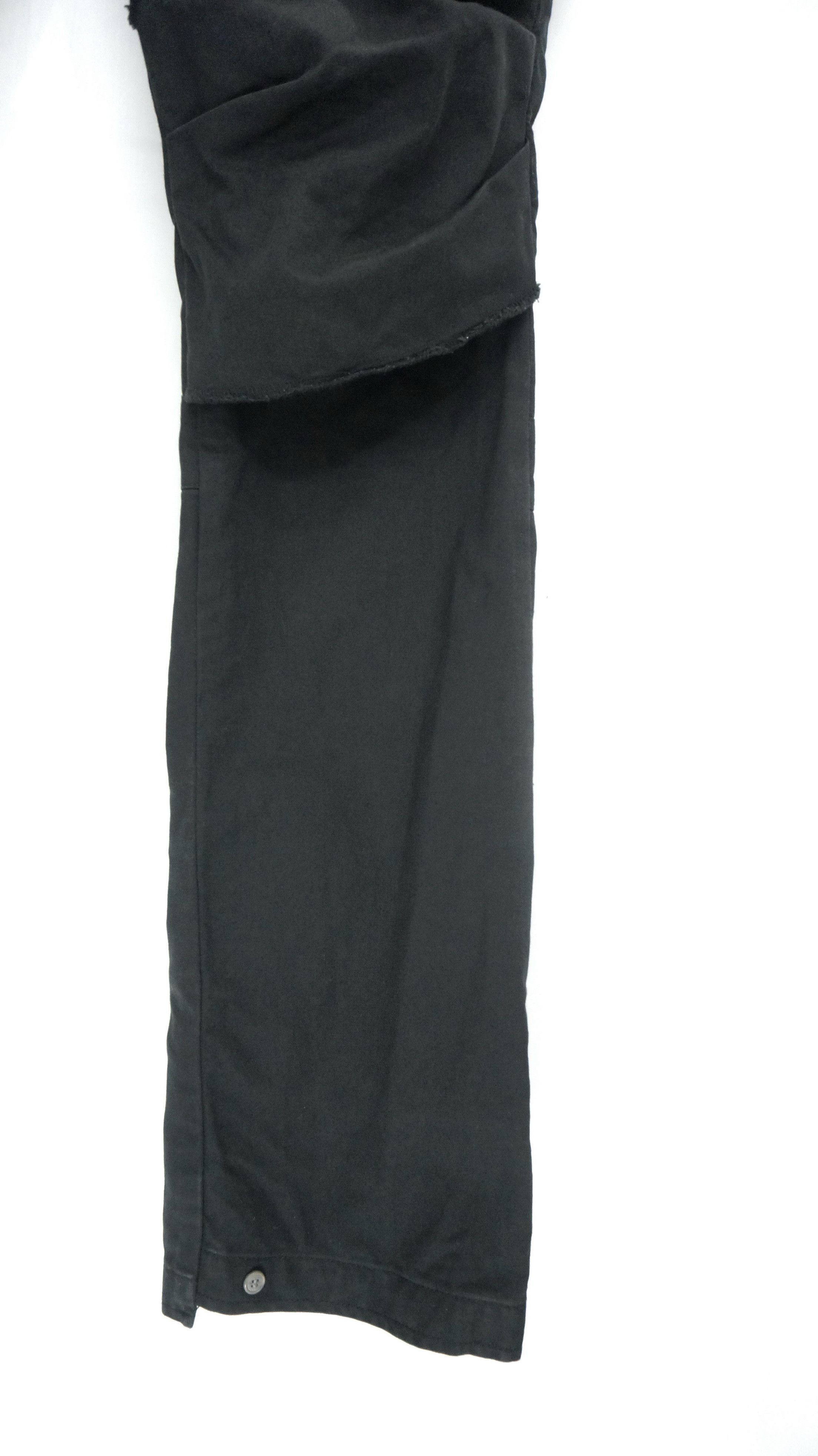 Japanese Brand Rare! Japanese Brand Double Thigh Worn Faded Black Pants Size US 34 / EU 50 - 5 Thumbnail