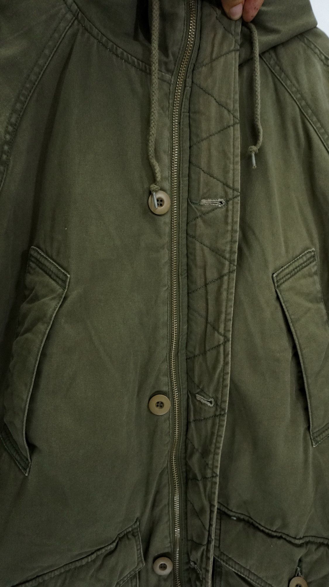 Global Work Vintage Japan GLOBAL WORK Military Parka Worn Jacket Size US M / EU 48-50 / 2 - 10 Thumbnail