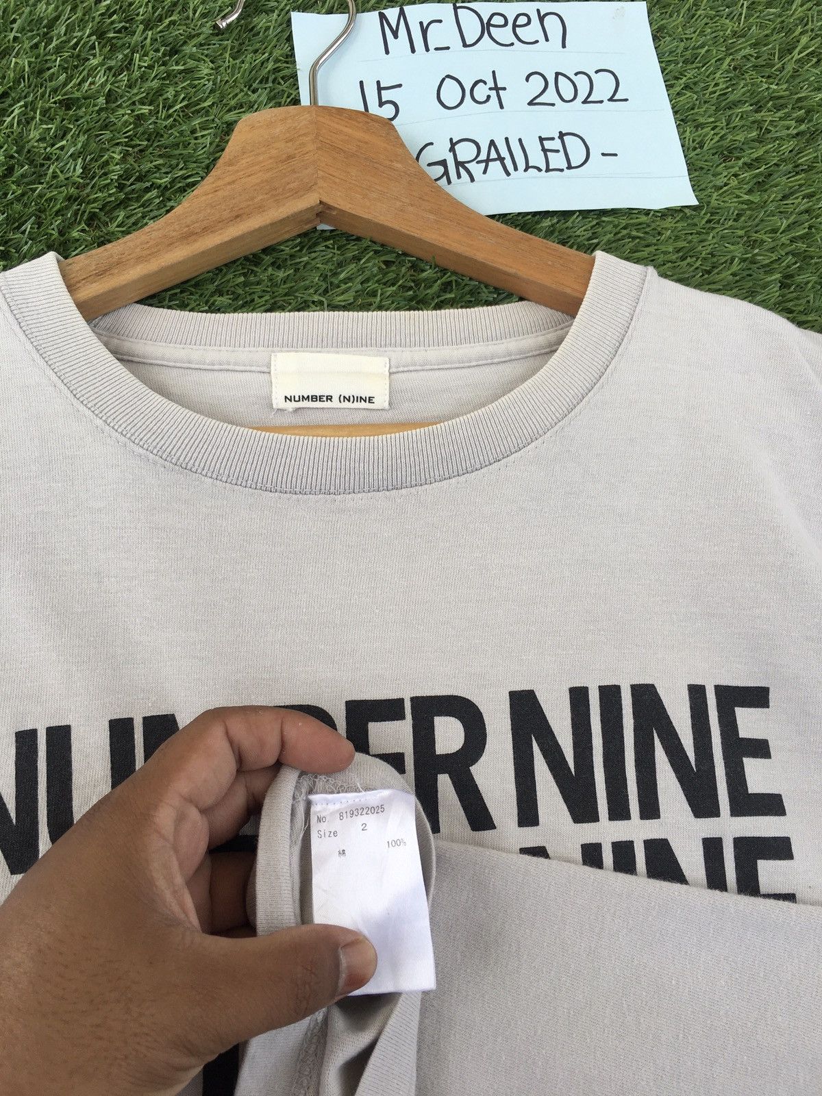 Number (N)ine Rare Vintage Number Nine Spellout Tshirt Size US M / EU 48-50 / 2 - 9 Thumbnail