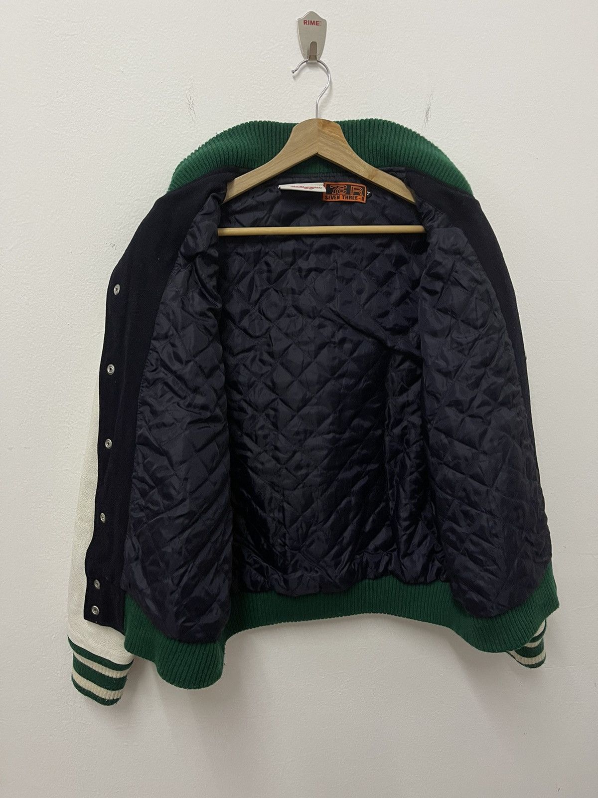 Japanese Brand × Vintage Vintage Kelloggs Numbering Sleeve Leather Varsity Jacket Size US M / EU 48-50 / 2 - 7 Thumbnail