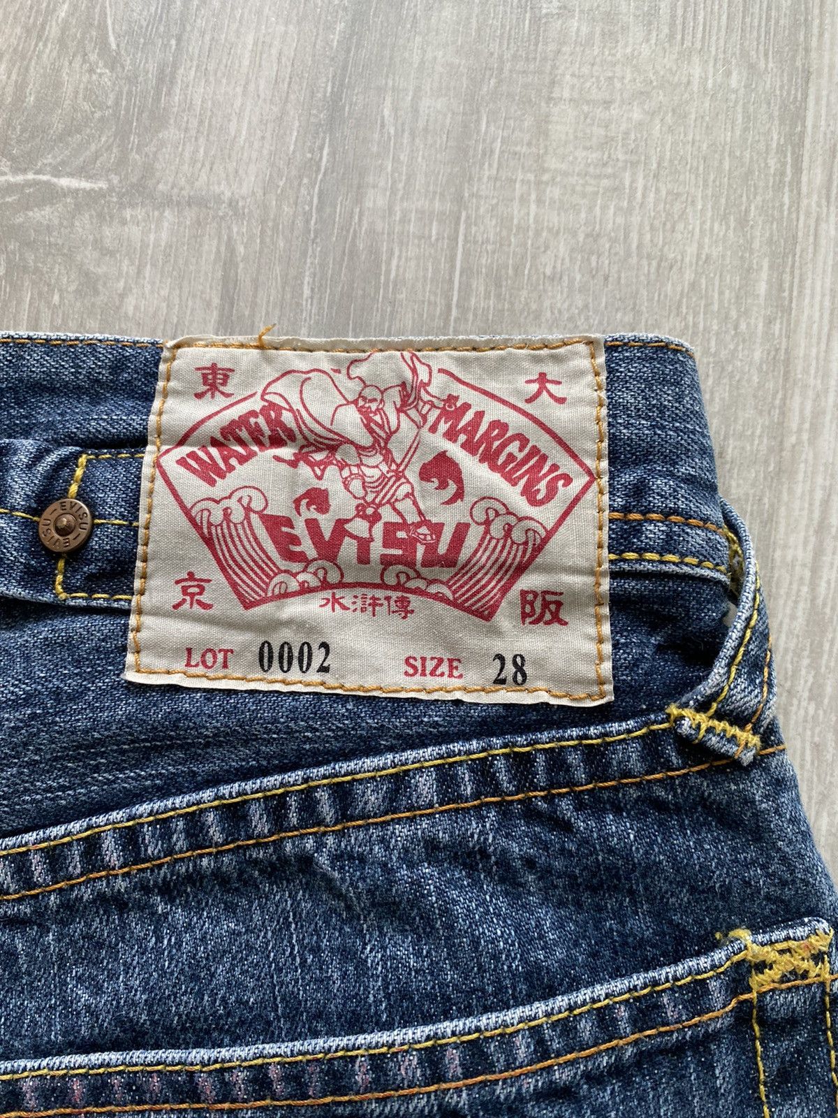 Evisu Evisu Water Margins vintage red daicock jeans big logo Size US 28 / EU 44 - 5 Thumbnail