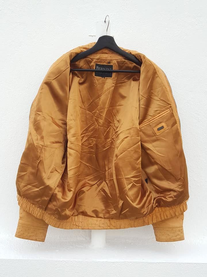 Giani Bernini BERNINI Beverly Hills Ostrich Genuine Leather Bomber Jacket Size US L / EU 52-54 / 3 - 2 Thumbnail