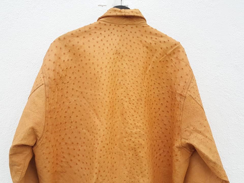 Giani Bernini BERNINI Beverly Hills Ostrich Genuine Leather Bomber Jacket Size US L / EU 52-54 / 3 - 12 Thumbnail