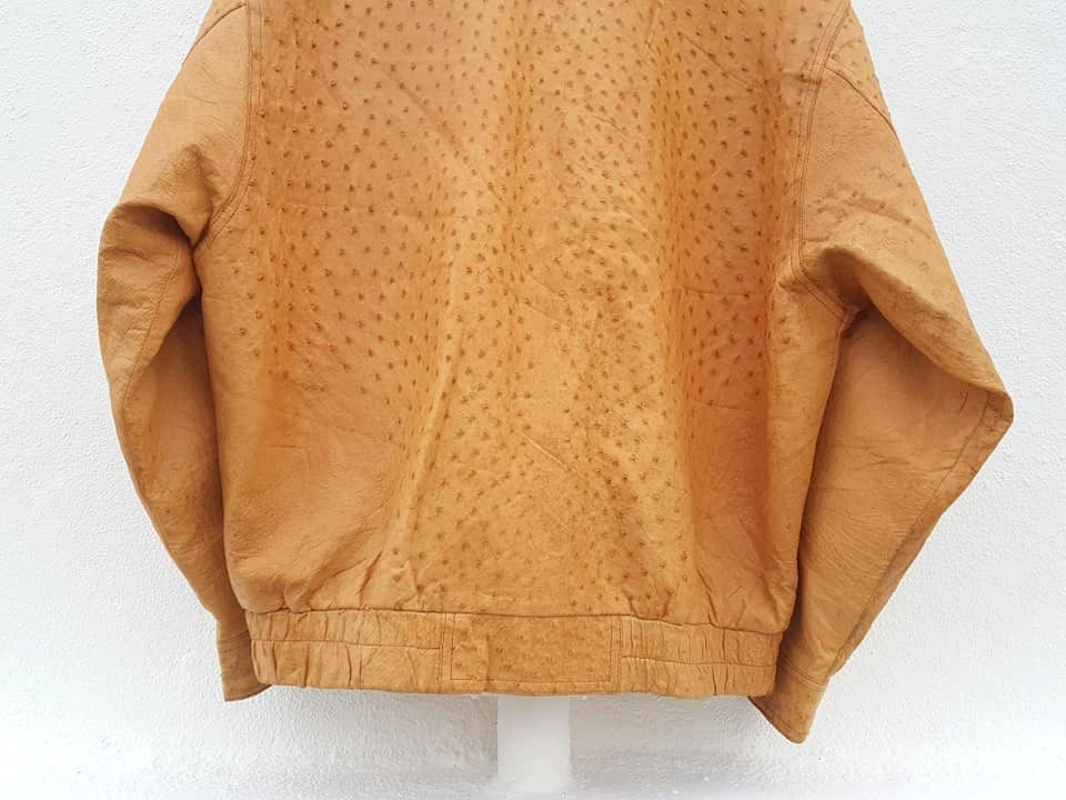 Giani Bernini BERNINI Beverly Hills Ostrich Genuine Leather Bomber Jacket Size US L / EU 52-54 / 3 - 19 Thumbnail