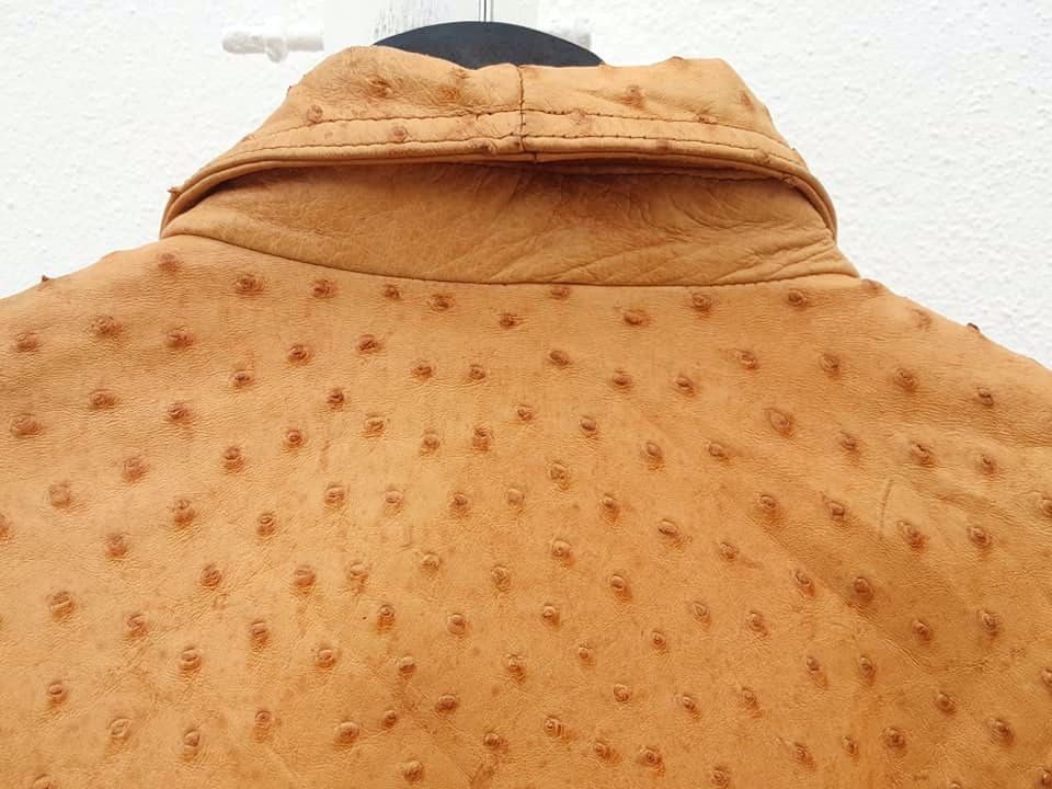 Giani Bernini BERNINI Beverly Hills Ostrich Genuine Leather Bomber Jacket Size US L / EU 52-54 / 3 - 7 Thumbnail