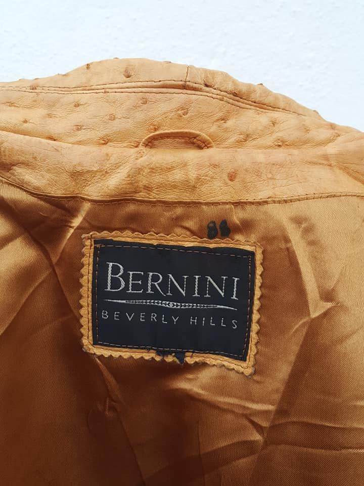 Giani Bernini BERNINI Beverly Hills Ostrich Genuine Leather Bomber Jacket Size US L / EU 52-54 / 3 - 25 Thumbnail