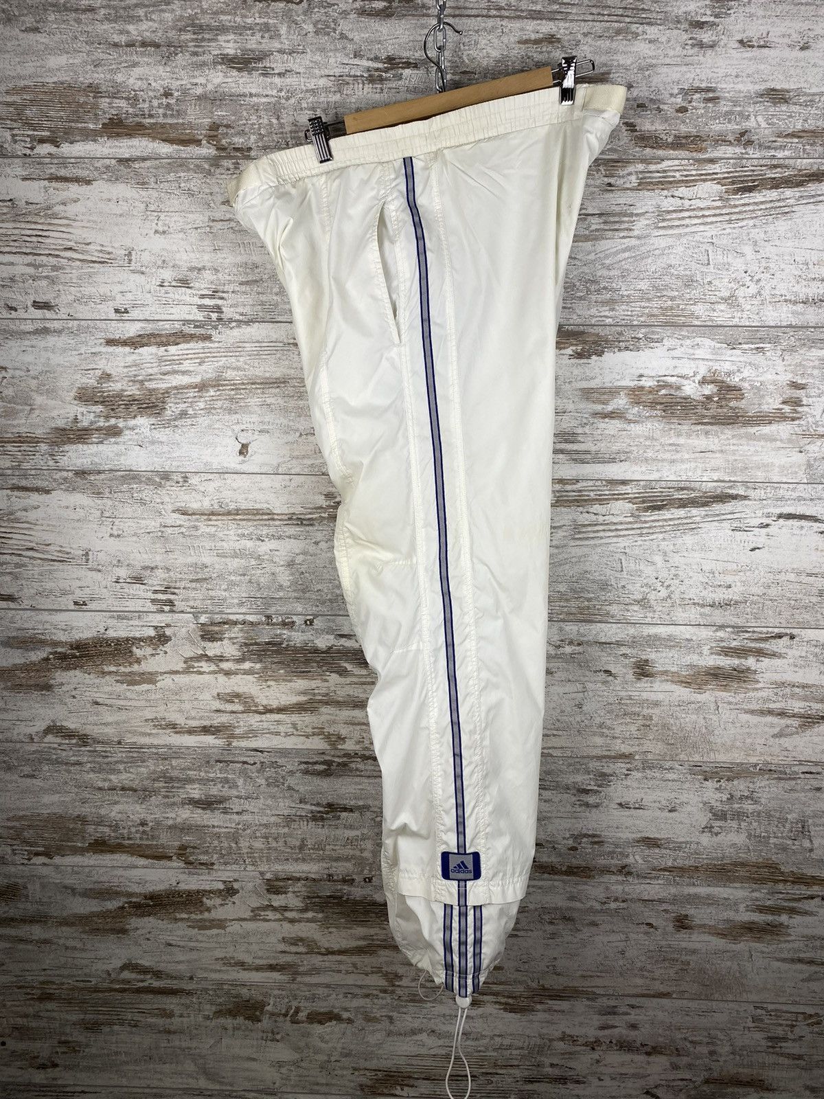 Adidas × Vintage Mens Vintage Adidas Stripes Sweatpants joggers drill pants Size US 32 / EU 48 - 24 Thumbnail