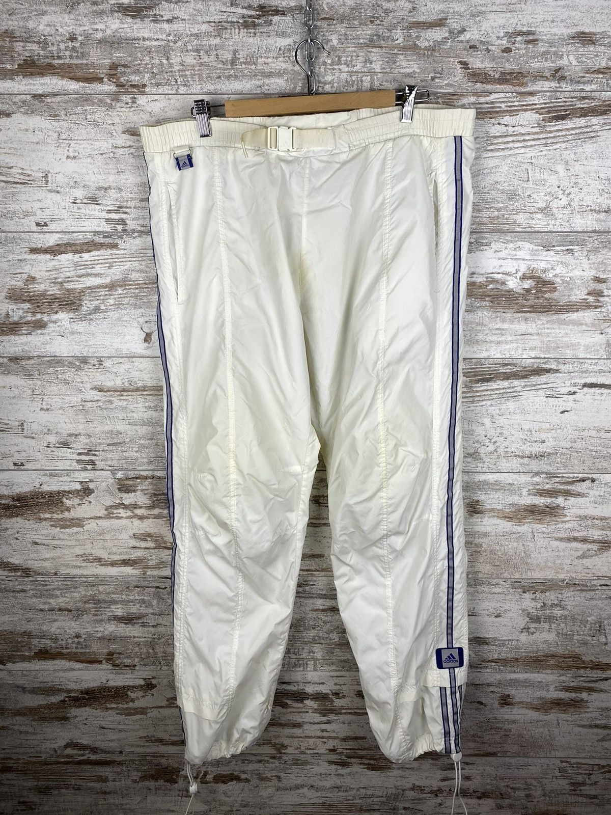 Adidas × Vintage Mens Vintage Adidas Stripes Sweatpants joggers drill pants Size US 32 / EU 48 - 1 Thumbnail