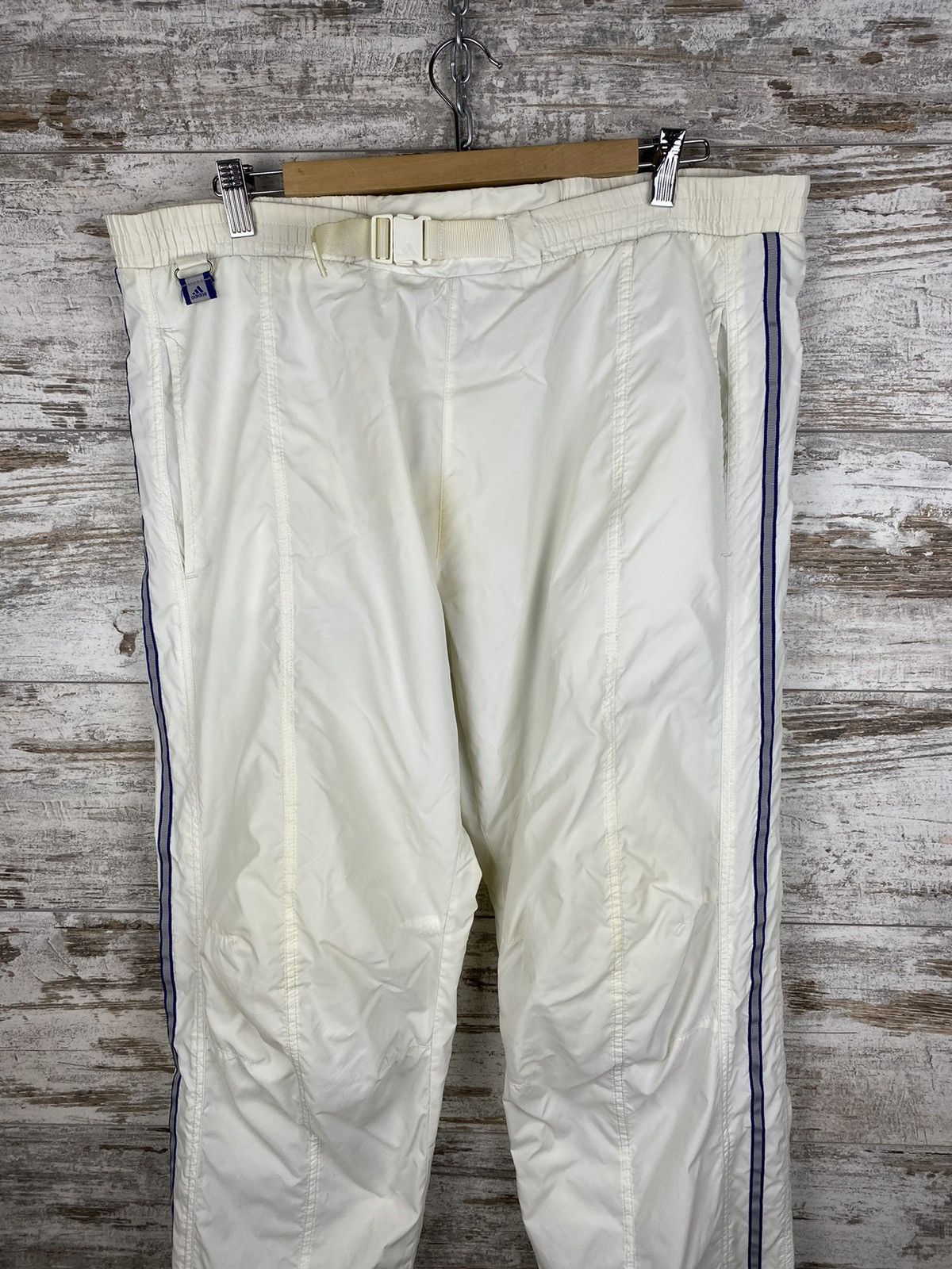 Adidas × Vintage Mens Vintage Adidas Stripes Sweatpants joggers drill pants Size US 32 / EU 48 - 2 Thumbnail