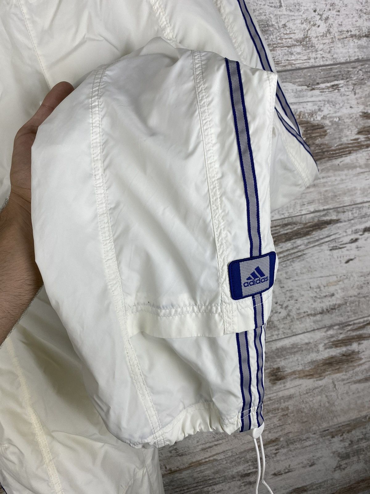 Adidas × Vintage Mens Vintage Adidas Stripes Sweatpants joggers drill pants Size US 32 / EU 48 - 7 Thumbnail
