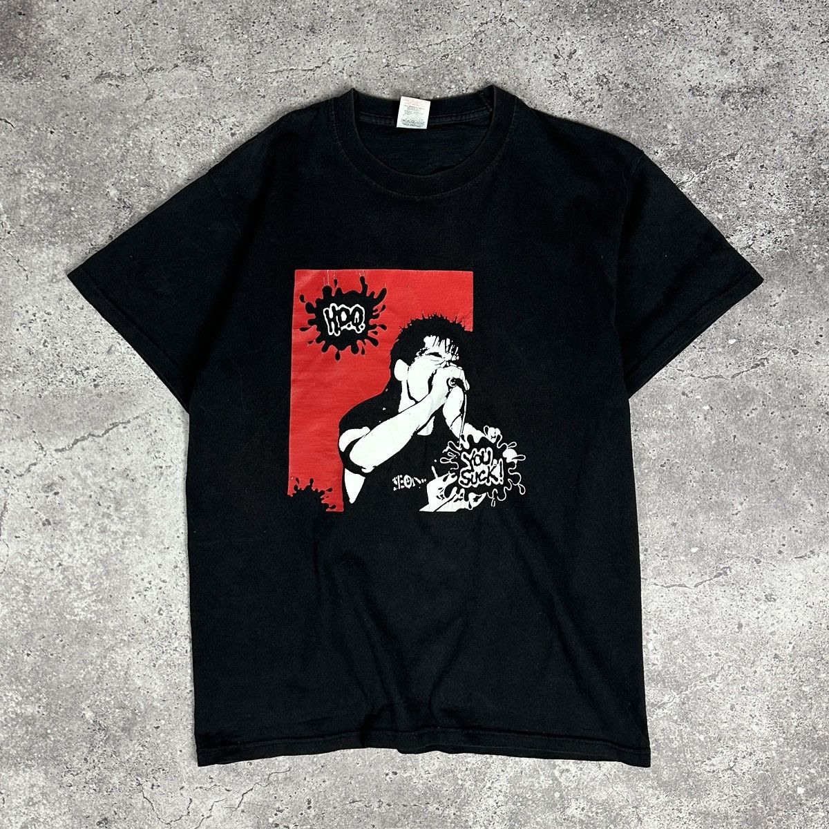 Band Tees Vintage 90s H.D.Q You Suck Punk rock band tee y2k rare Grail Size US M / EU 48-50 / 2 - 1 Thumbnail