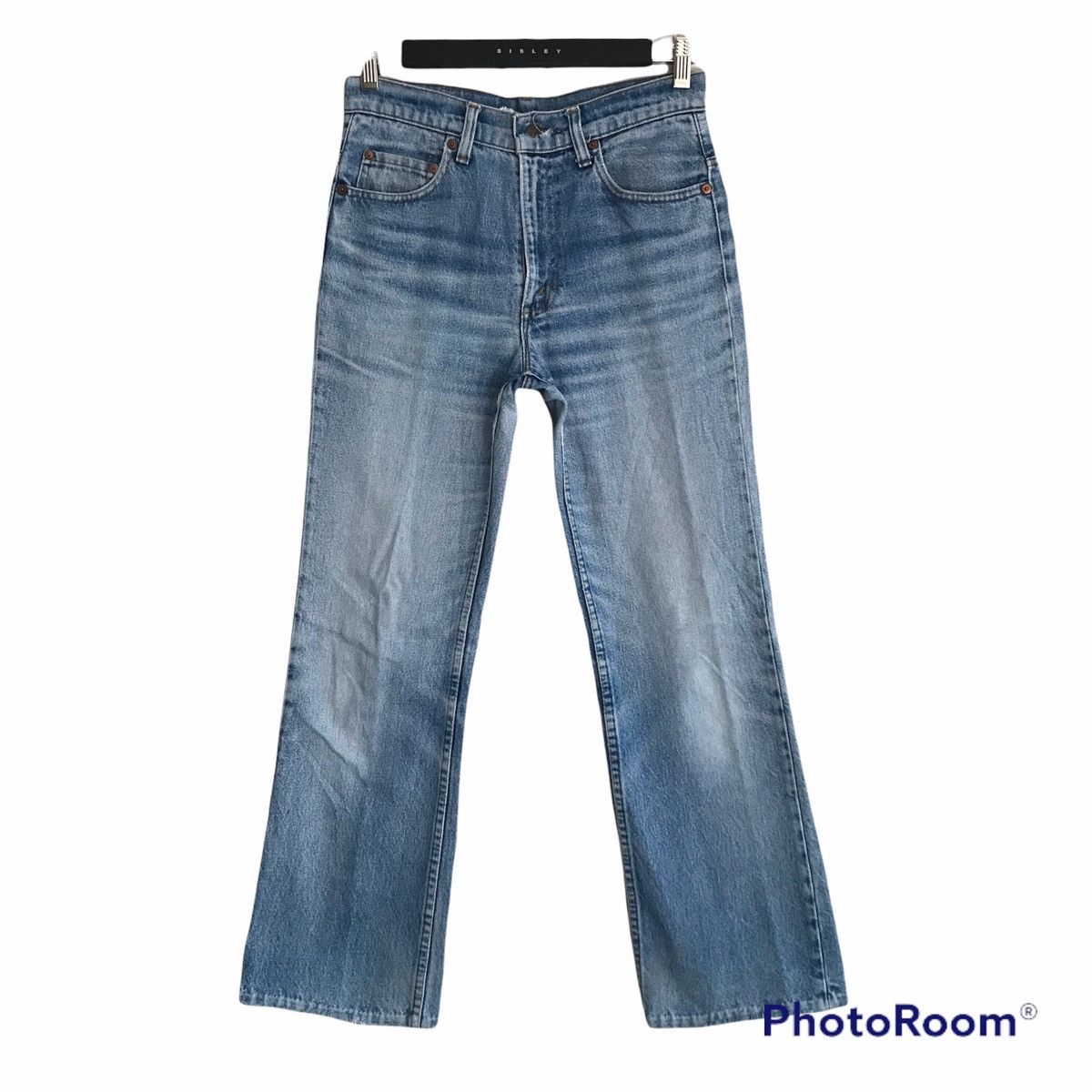 image of Vintage 80's Levis 517 Flare Jeans Lightwash in Blue, Men's (Size 29)