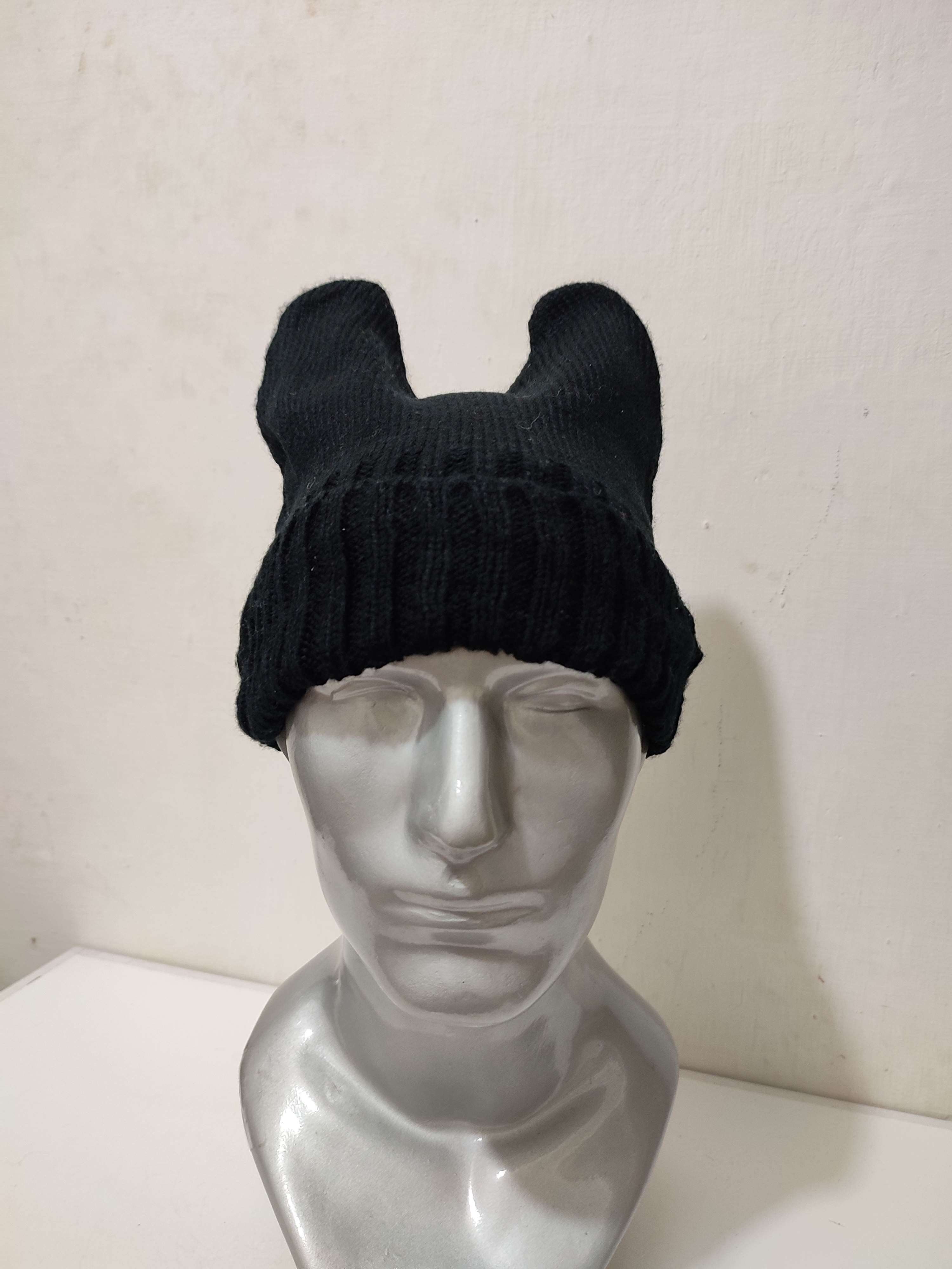 Other Unknown Black Bunny Ear Horn Devil Design Beanie hats Size ONE SIZE - 1 Thumbnail