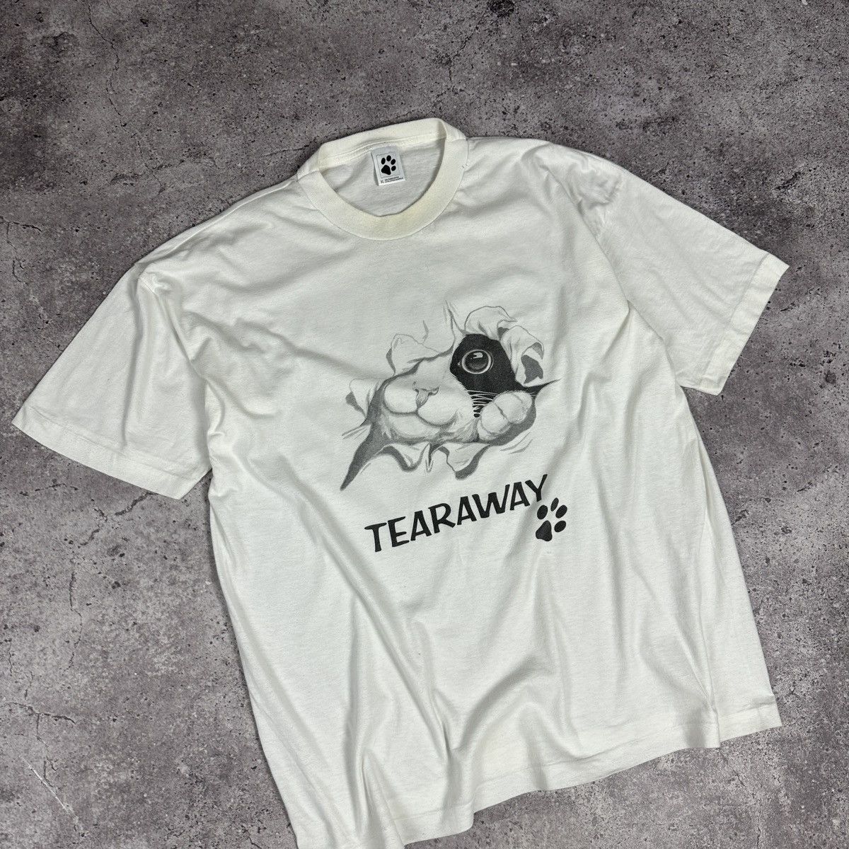 Vintage Vintage 90s Pedigree Cat Felix Tearaway tee y2k cute rare Size US XL / EU 56 / 4 - 5 Thumbnail