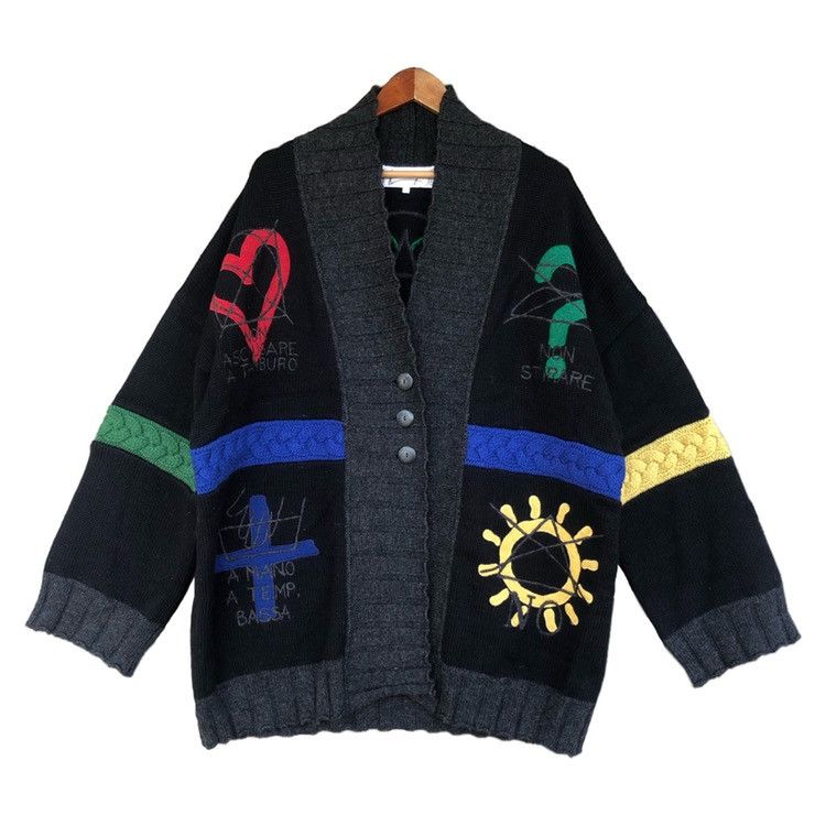 Jean Charles De Castelbajac Vintage Castelbajac Embroidery Oversize Cardigan Size US L / EU 52-54 / 3 - 1 Thumbnail