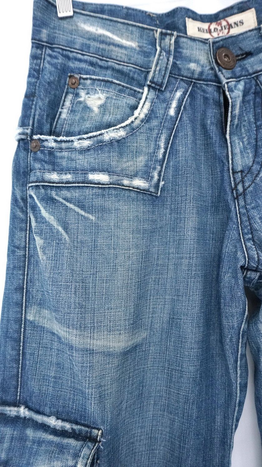 Japanese Brand Vintage Japanese Brand Wide Leg Cargo Jeans Size US 31 - 4 Thumbnail